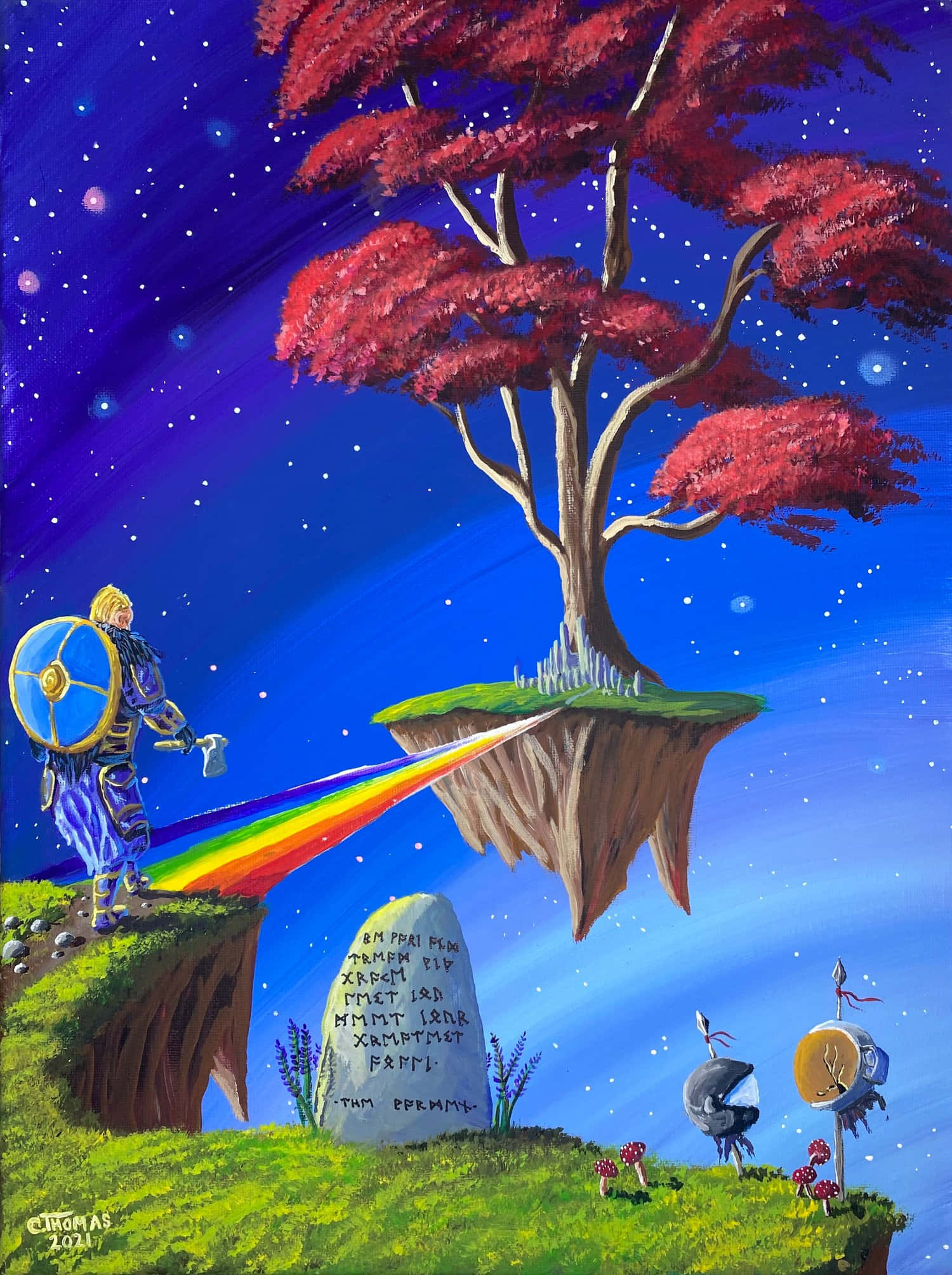 Die Mistieke Bifrost-brug van Noorse Mitologie Muurpapier