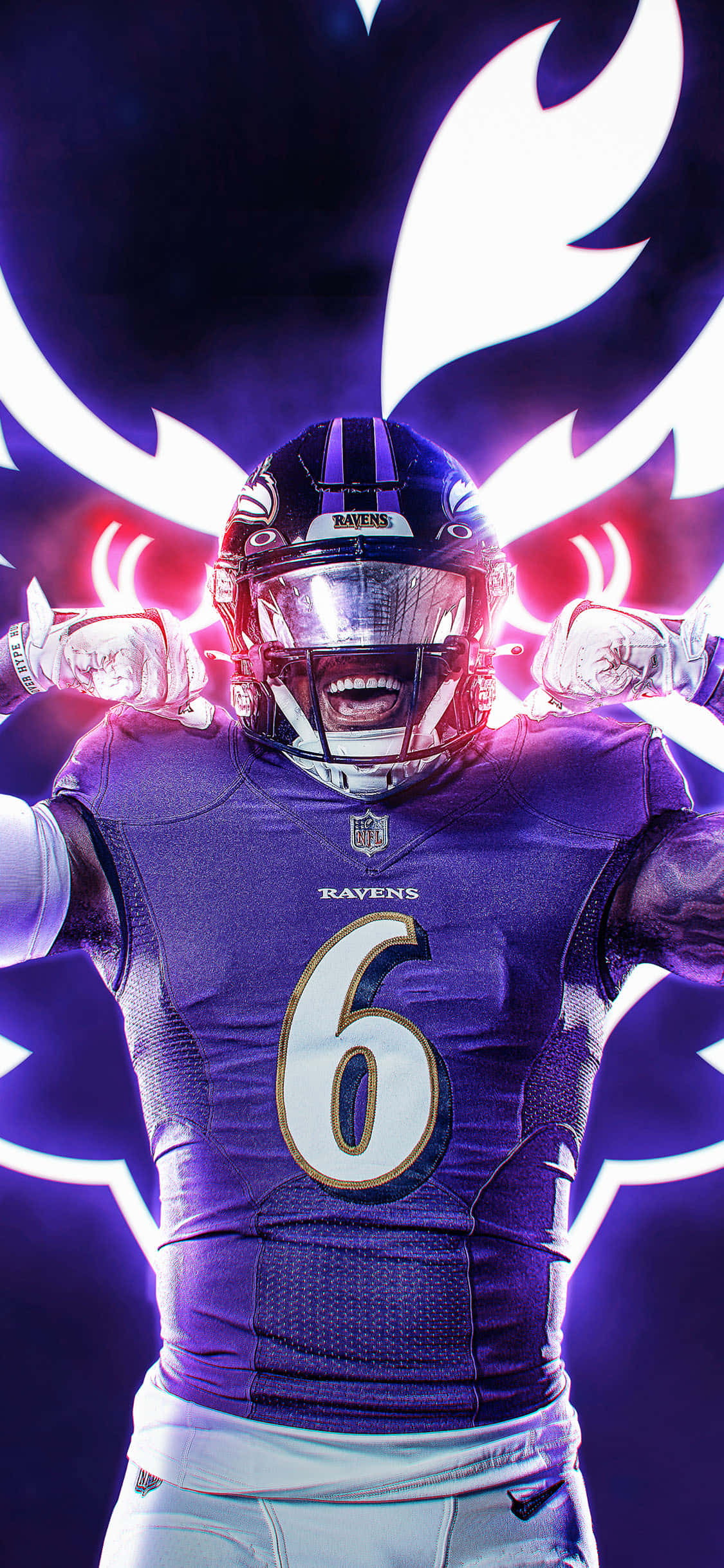 Die Nasionale Voetballiga (NFL) op die veld Muurpapier