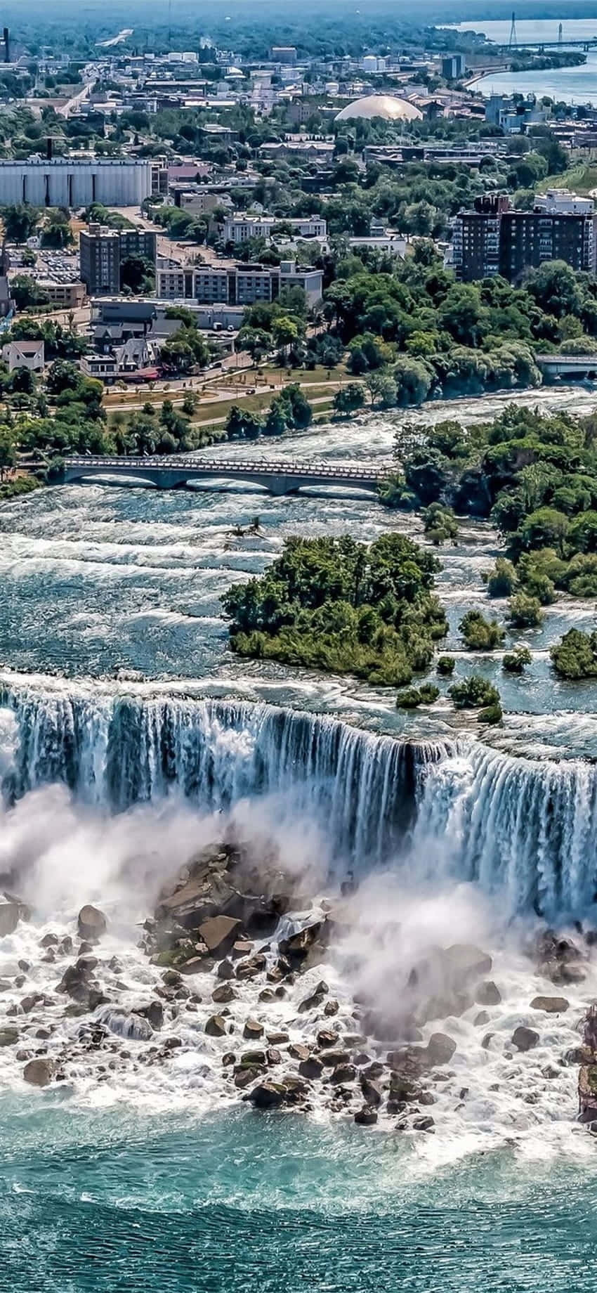 Die Natuurlike Skoonheid van Niagara-waterval Muurpapier