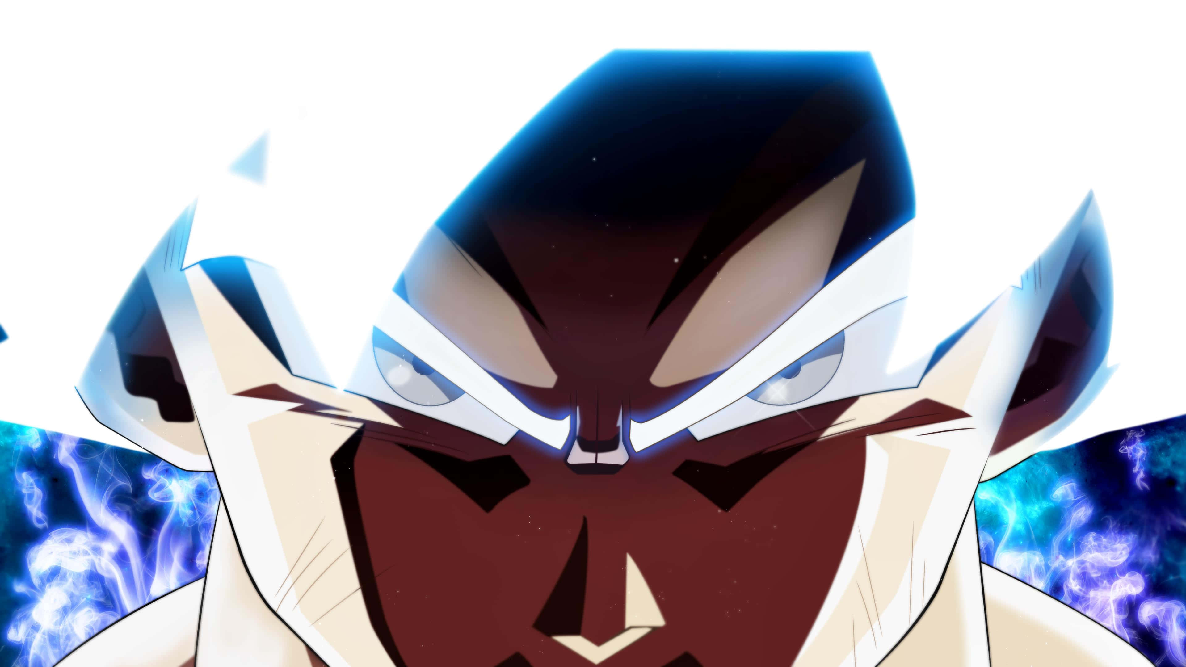 Die Onstuitbare Krag van Goku Ultra Instinct Muurpapier