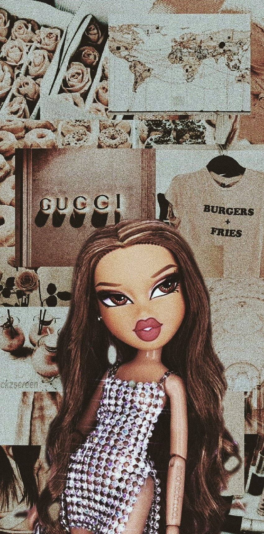 Die oorspronklike Bratz-poppe wat jong meisies wêreldwyd bemagtig met hul wye verskeidenheid voorkoms Muurpapier