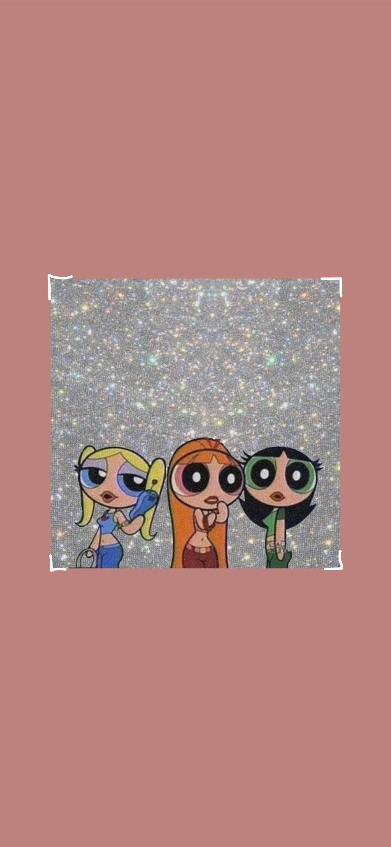 Die Powerpuff Girls as Tieners Muurpapier