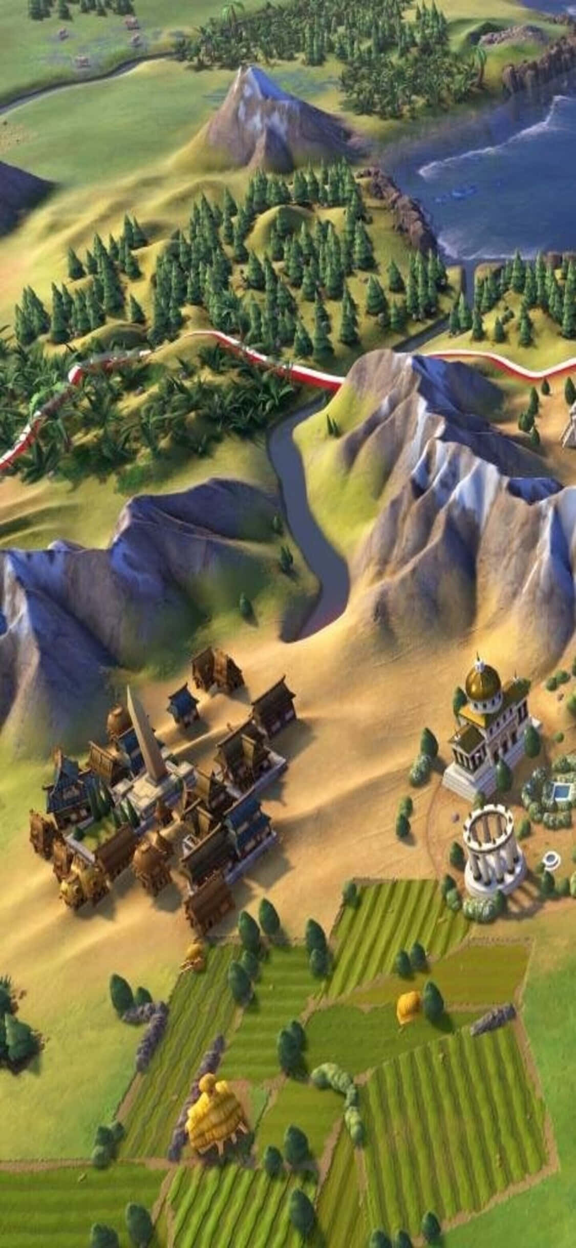 Die reis begin – verken 'n wêreld van moontlikhede met Civilization V en die iPhone X Muurpapier
