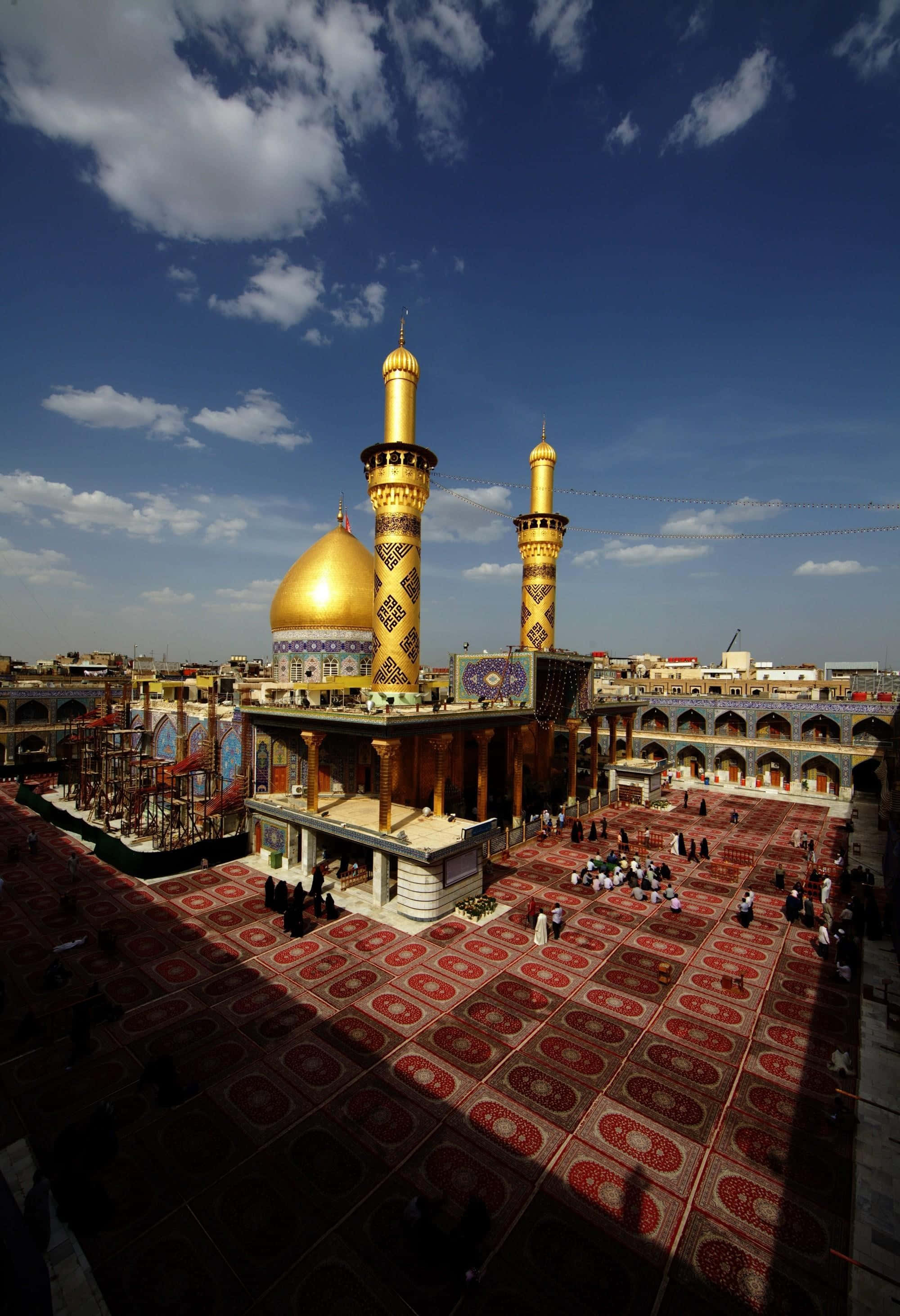 Die Rustige Landskap van Karbala teen Skemer Muurpapier