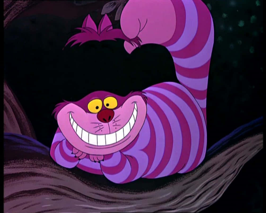 Die Skelm Glimlag van die Cheshire Kat Muurpapier