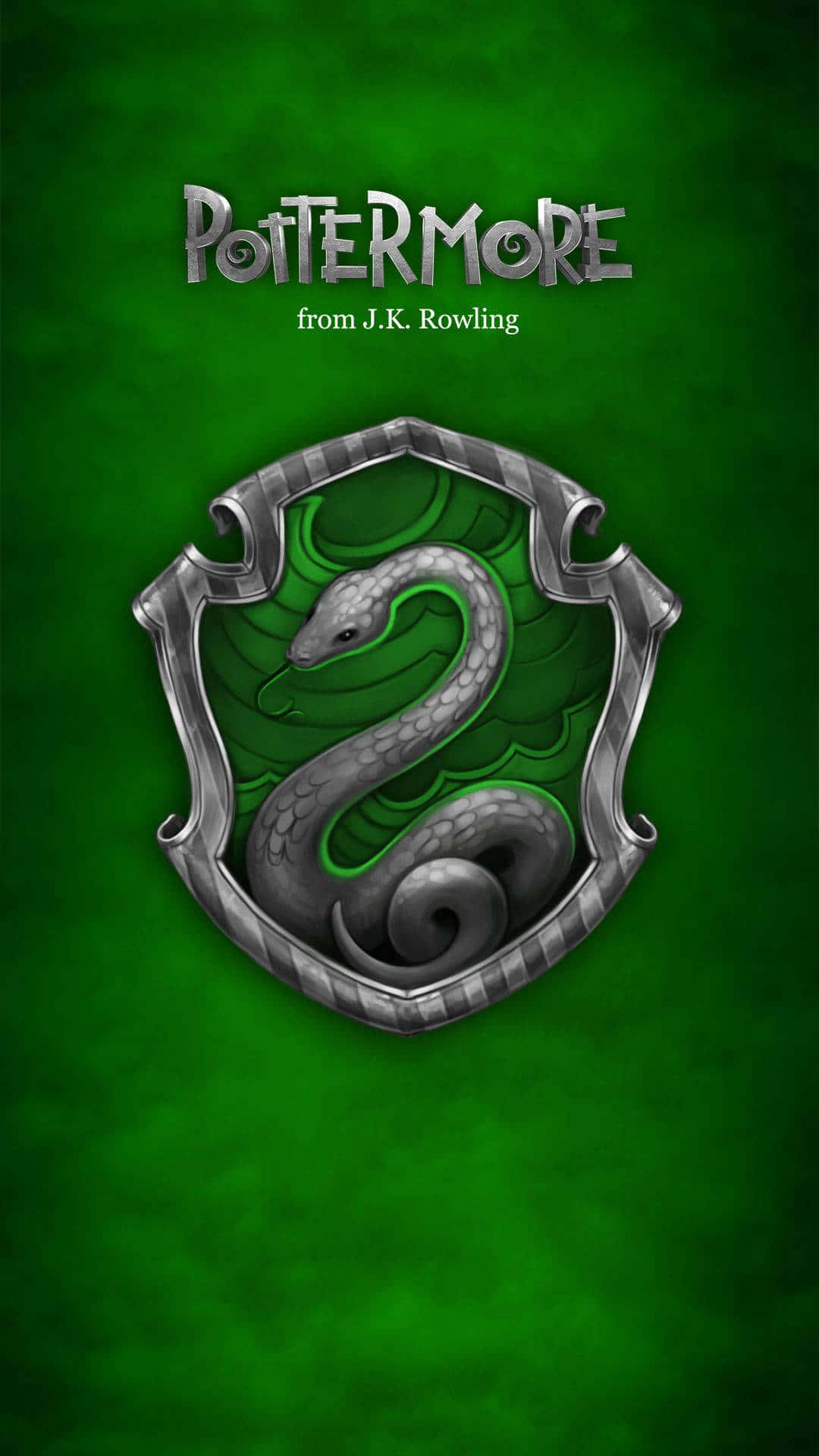 Die skoonheid van die Slytherin-estetiek bly in die donker en geheimsinnige. Muurpapier