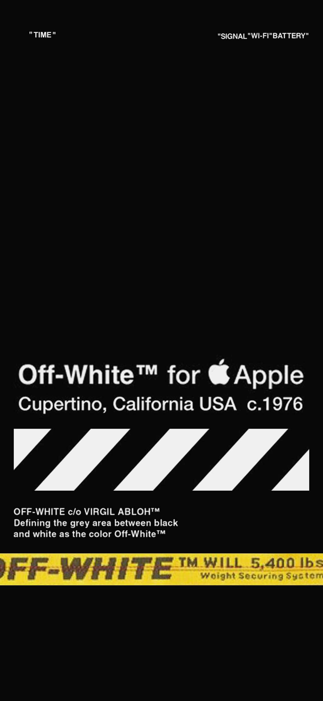Die Splinternuwe Off White iPhone 11 met sy Stylvolle en Moderne Ontwerp Muurpapier