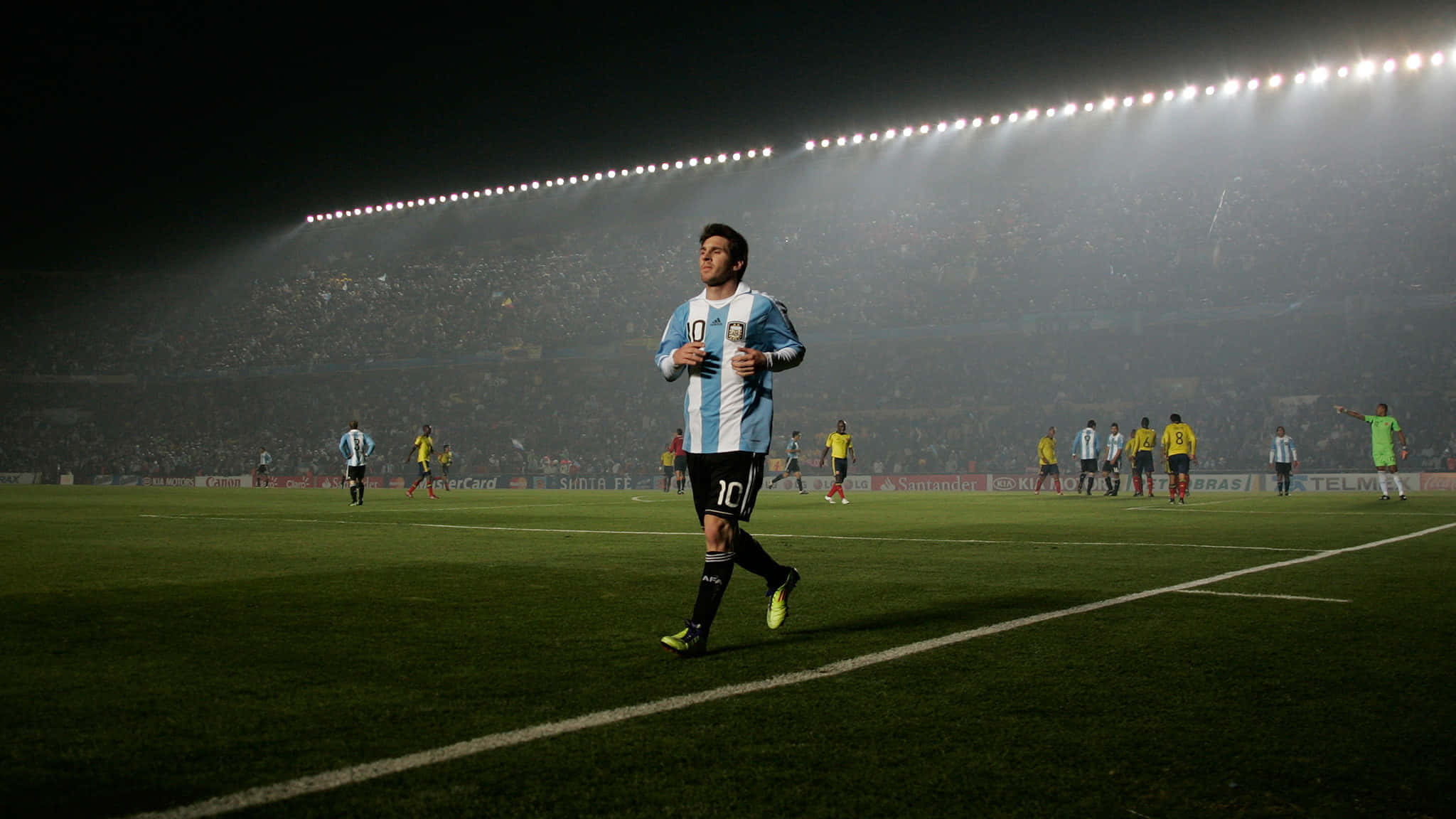 "Die Ster van die Vel: Messi" Muurpapier