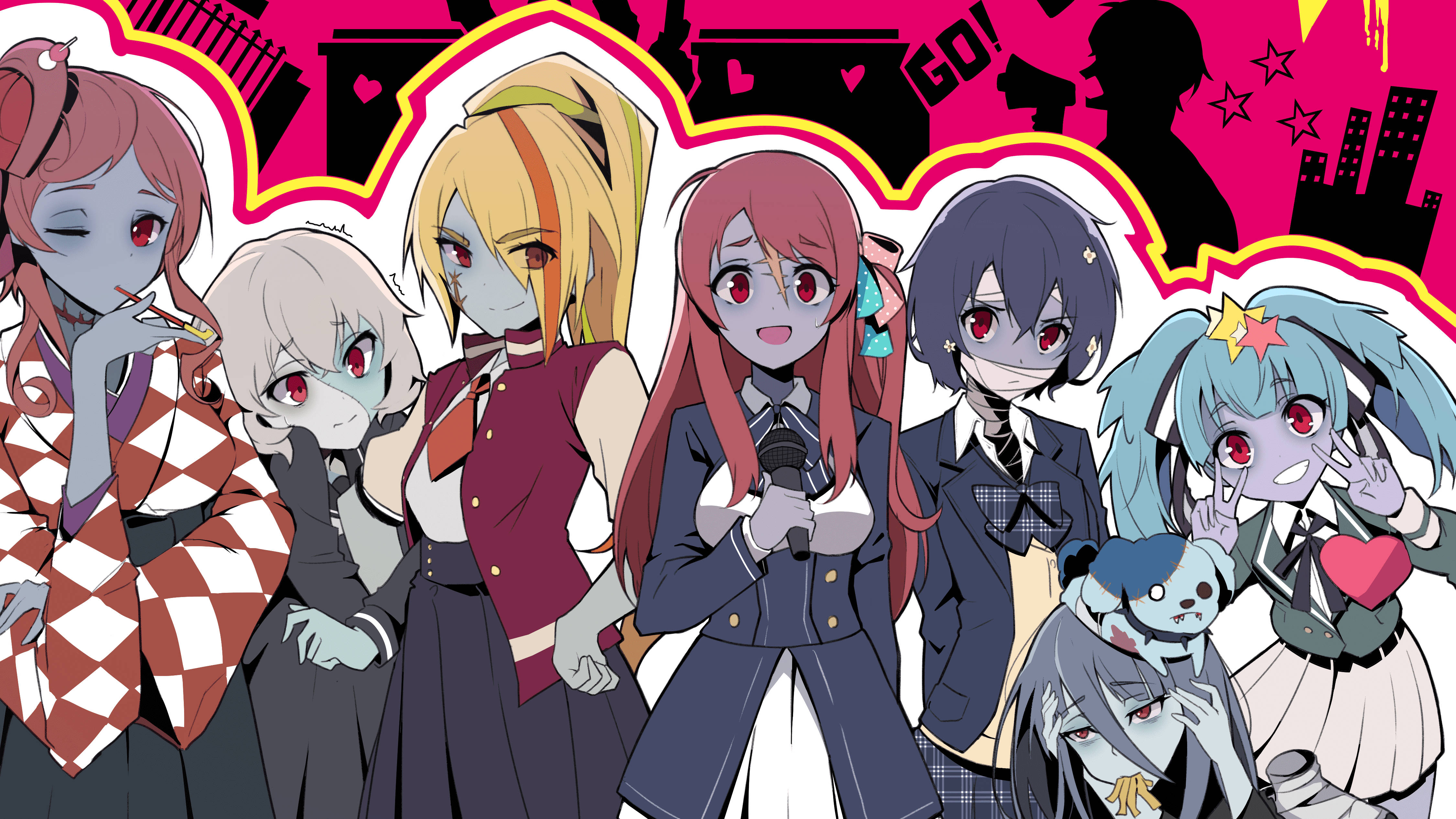 Die Sterre van Zombie Land Saga Muurpapier
