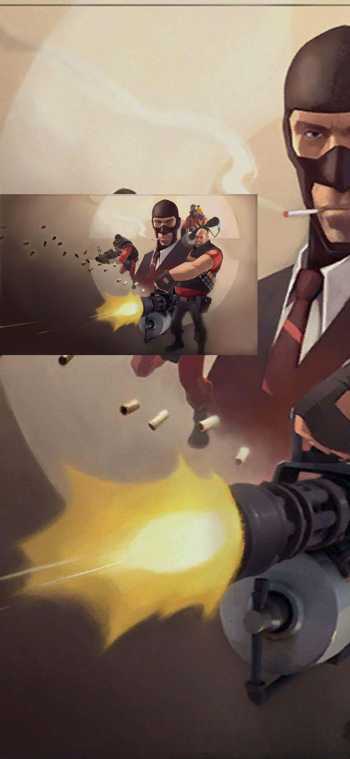Die ultieme speletjie-ervaring: iPhone XS en Team Fortress 2 Muurpapier
