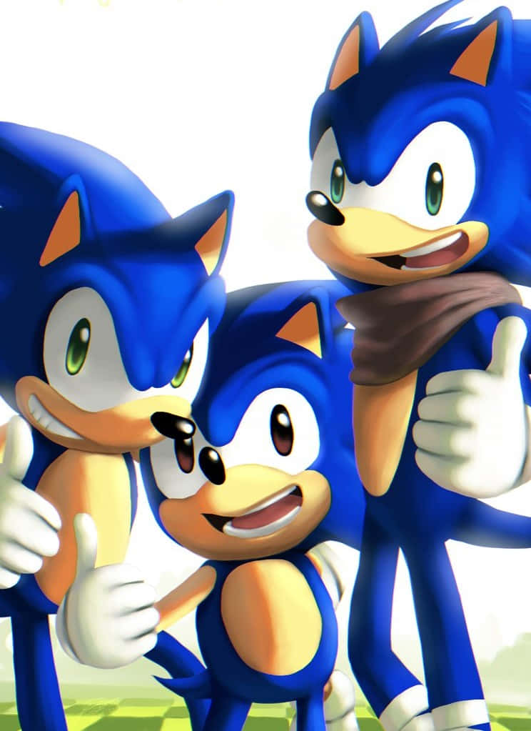 "Die vinnigste held daar buite, Sonic, gereed om die dag te red!" Muurpapier