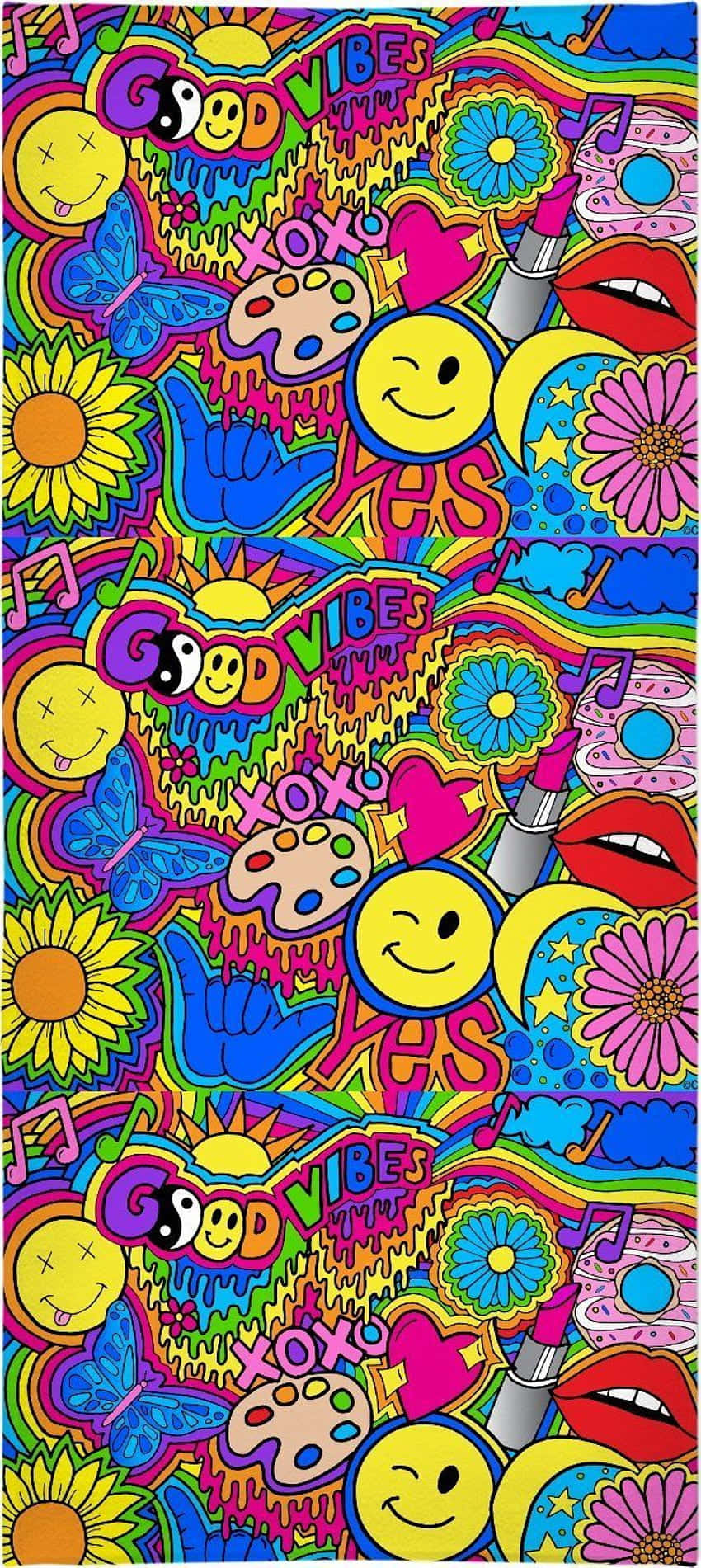 Die vrye gees van die trippy hippie Muurpapier