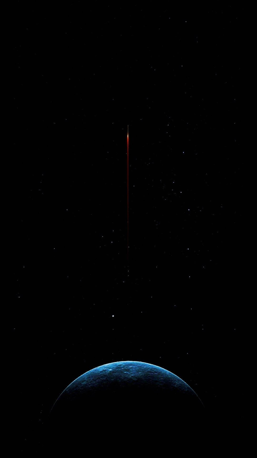 Die Wonderlike Oppervlak van die Maan in AMOLED Muurpapier