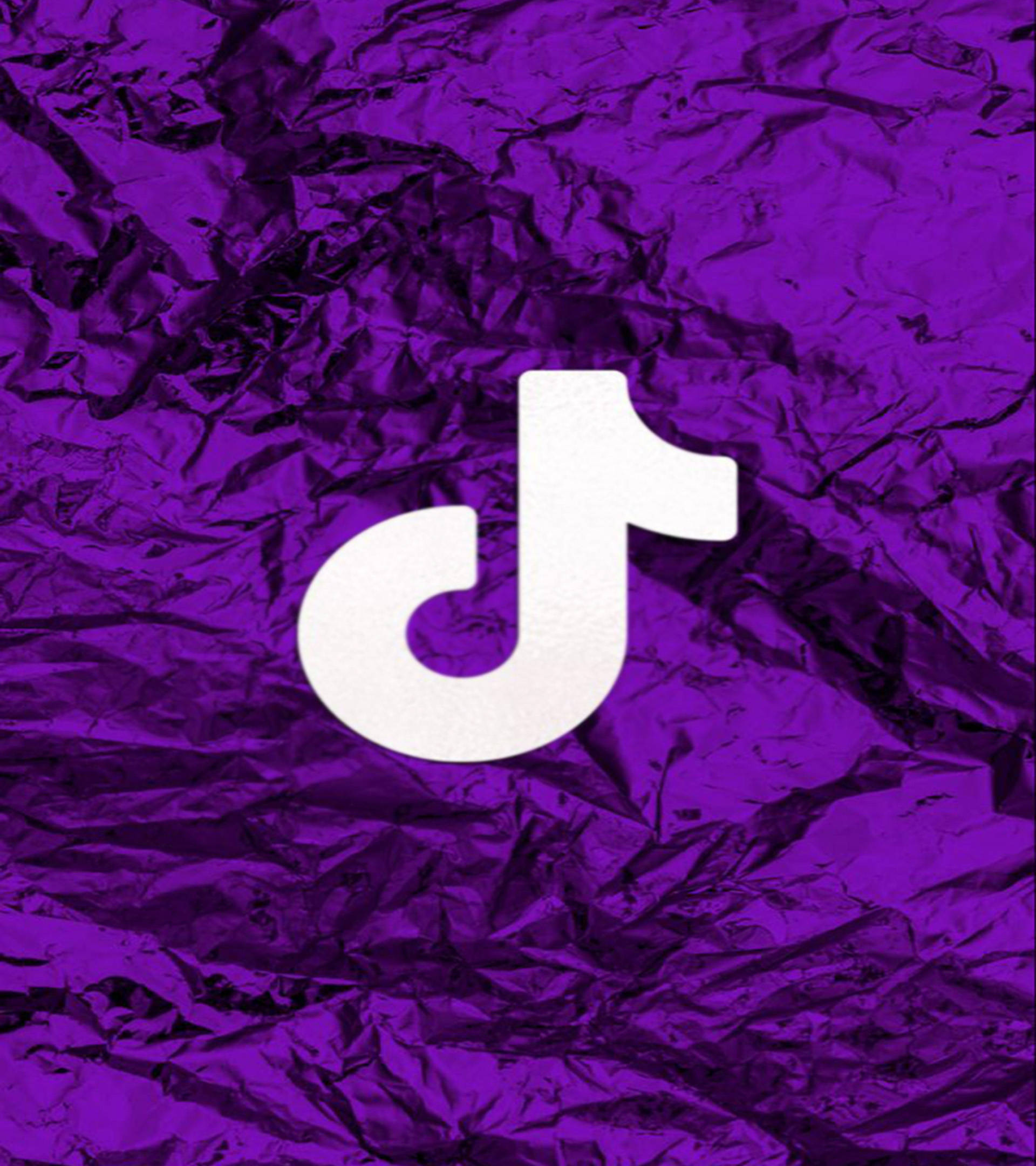 Diep Pers Gedrapeerde Lap TikTok-logo Muurpapier