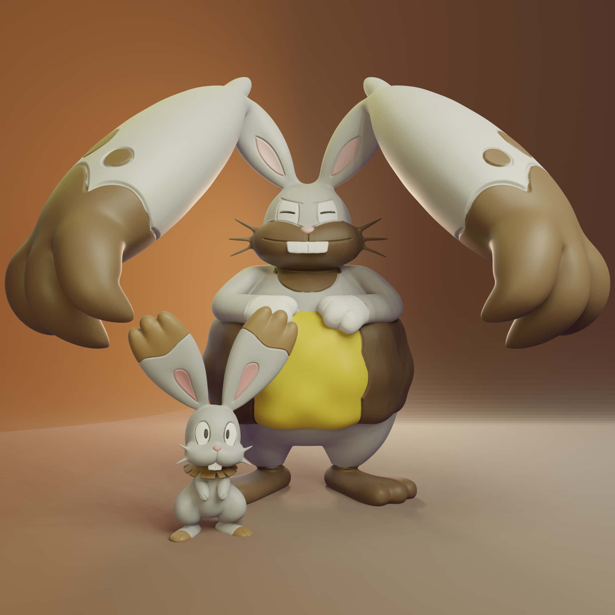 Diggersby en Bunnelby Figurines Muurpapier