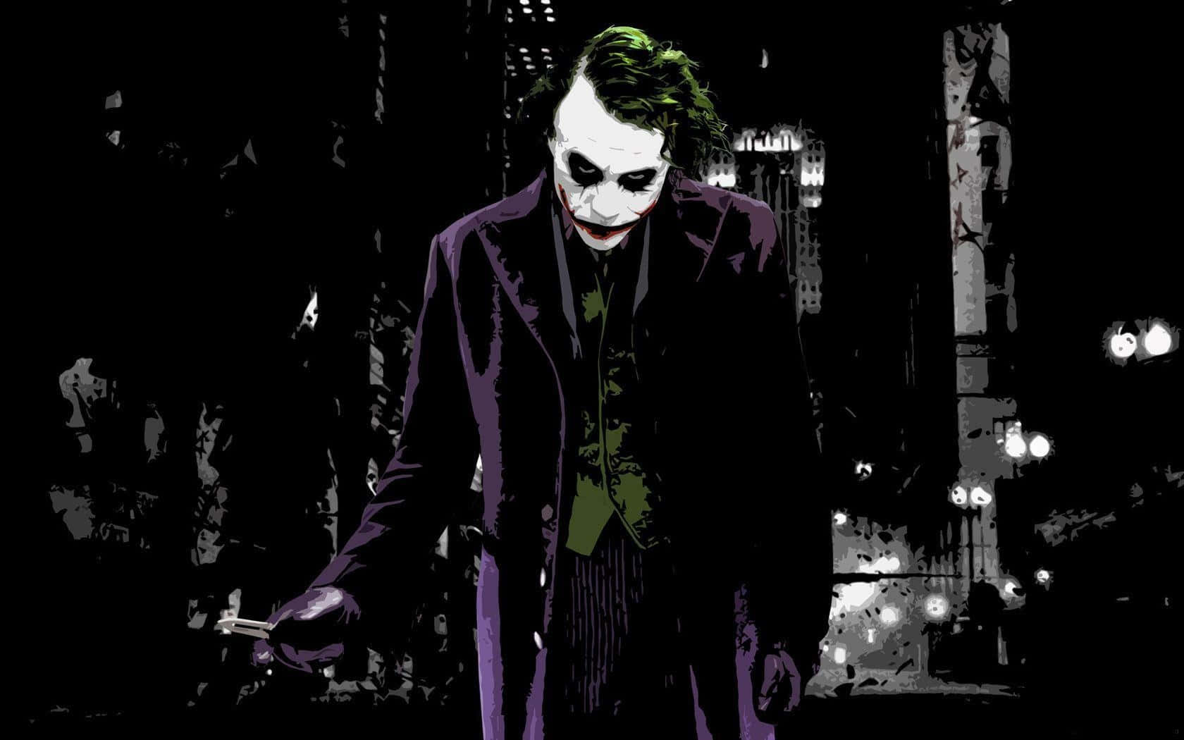 Digitale Kuns Redigering Gevaarlike Joker Muurpapier