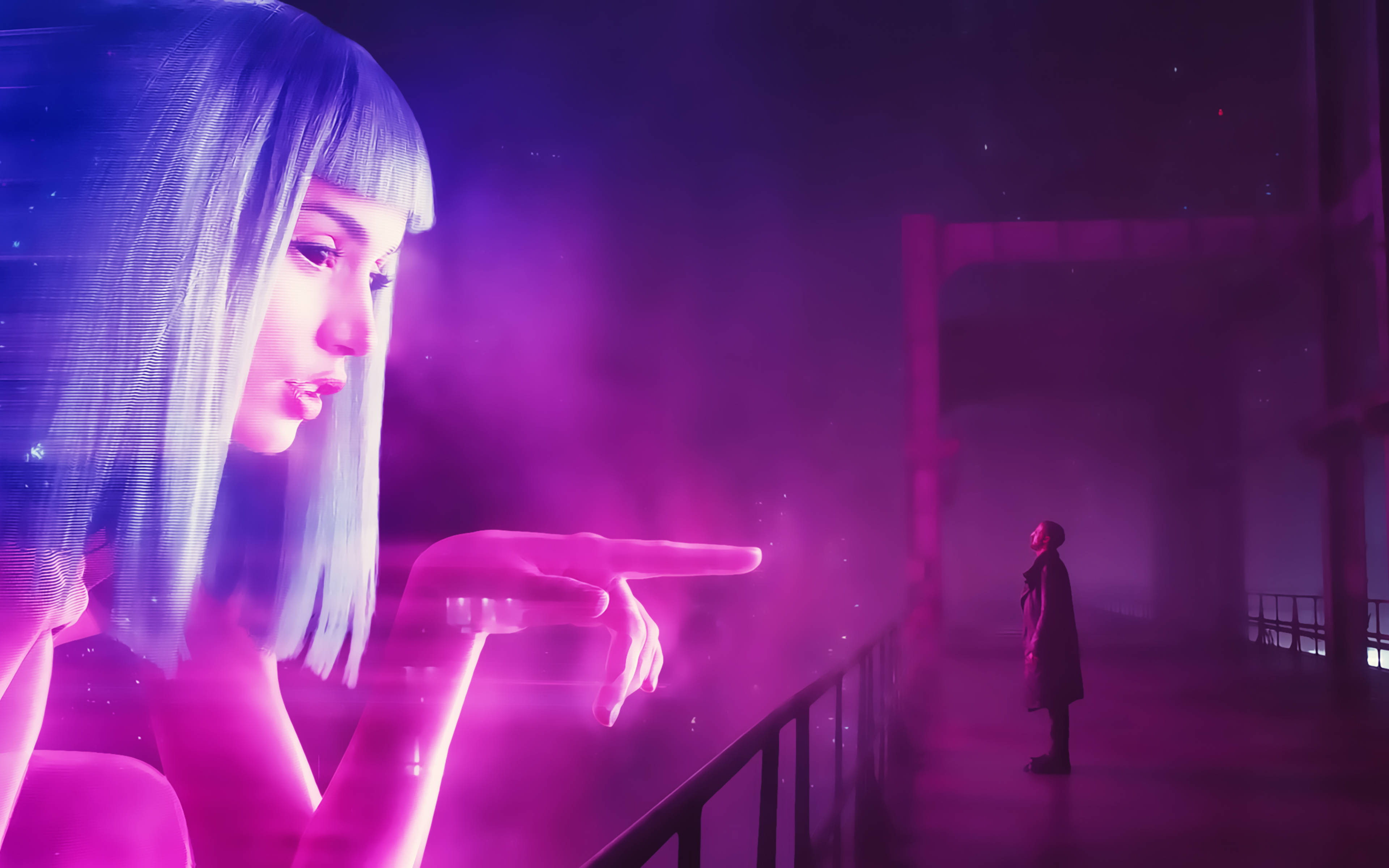 Digitale Metgesel Joi Blade Runner 2049 4K Muurpapier