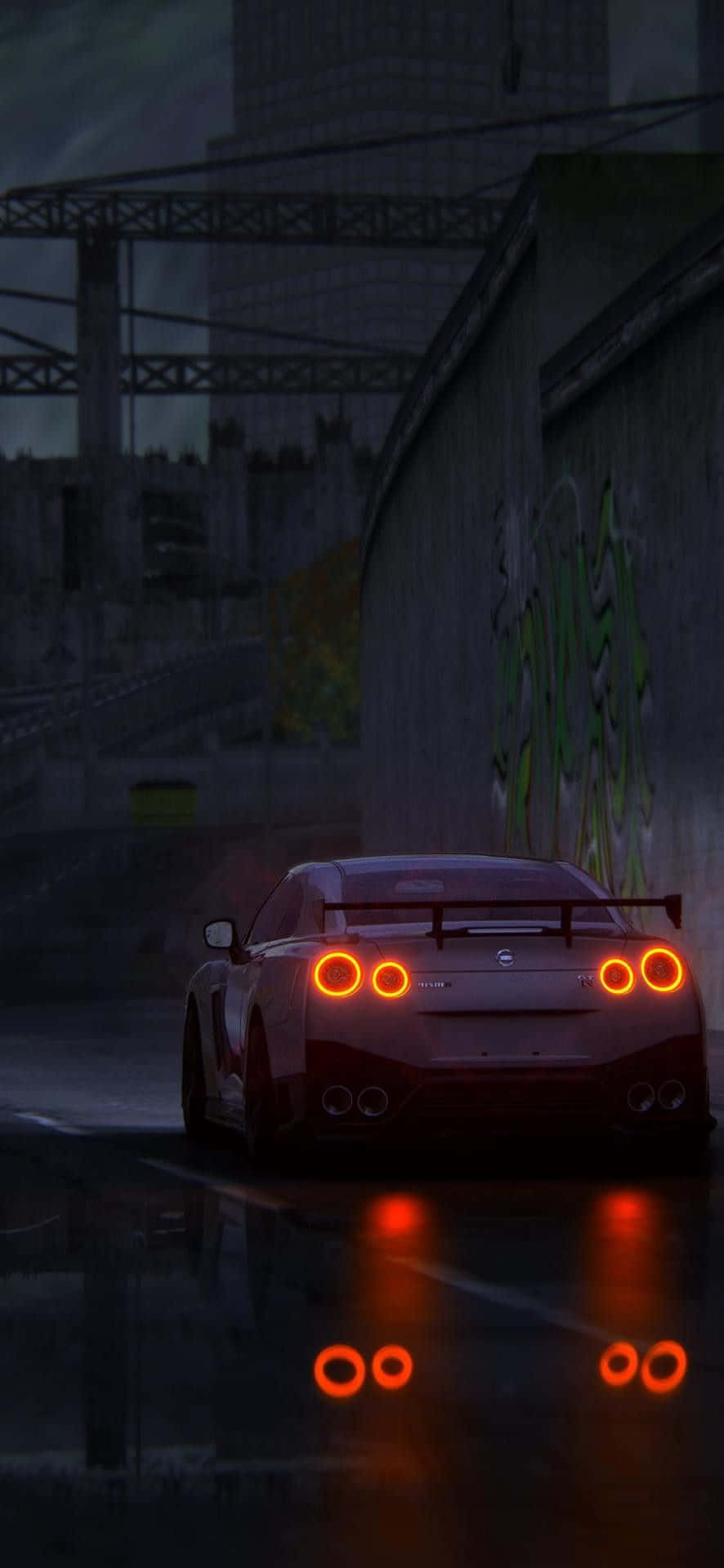 Digitale Nag Nissan R35 Gtr Prent Muurpapier