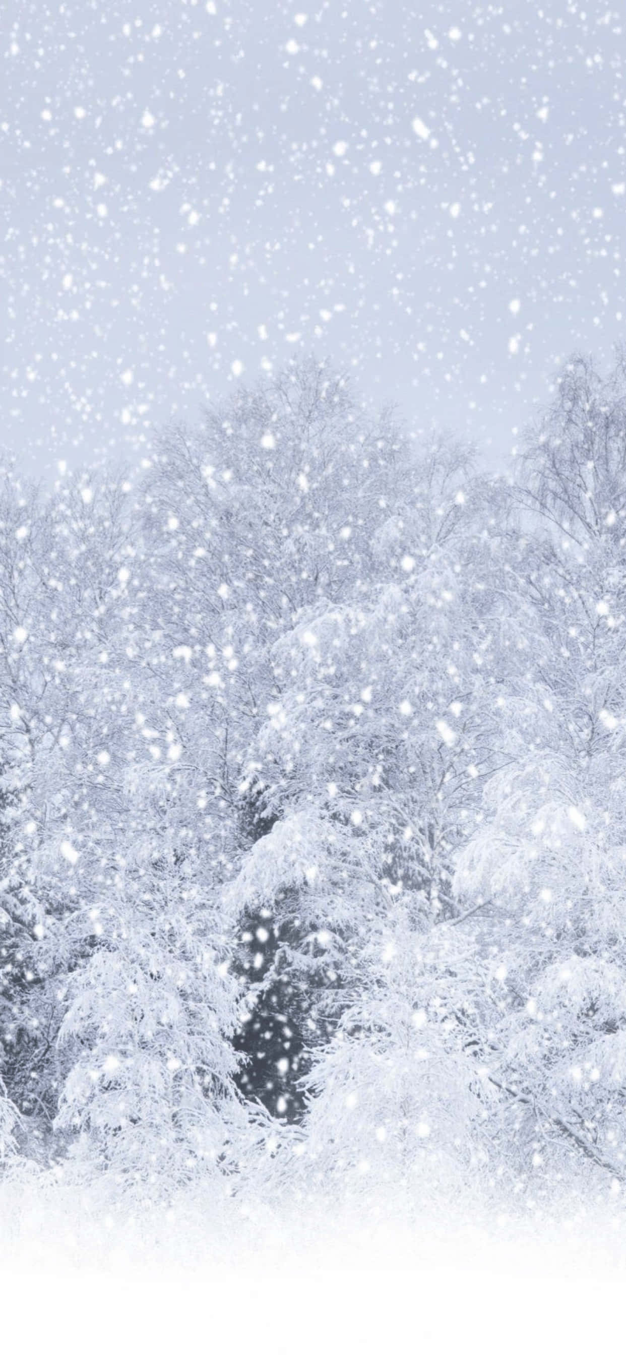 Dik Vallende Sneeu iPhone XS Max Winter Agtergrond Muurpapier