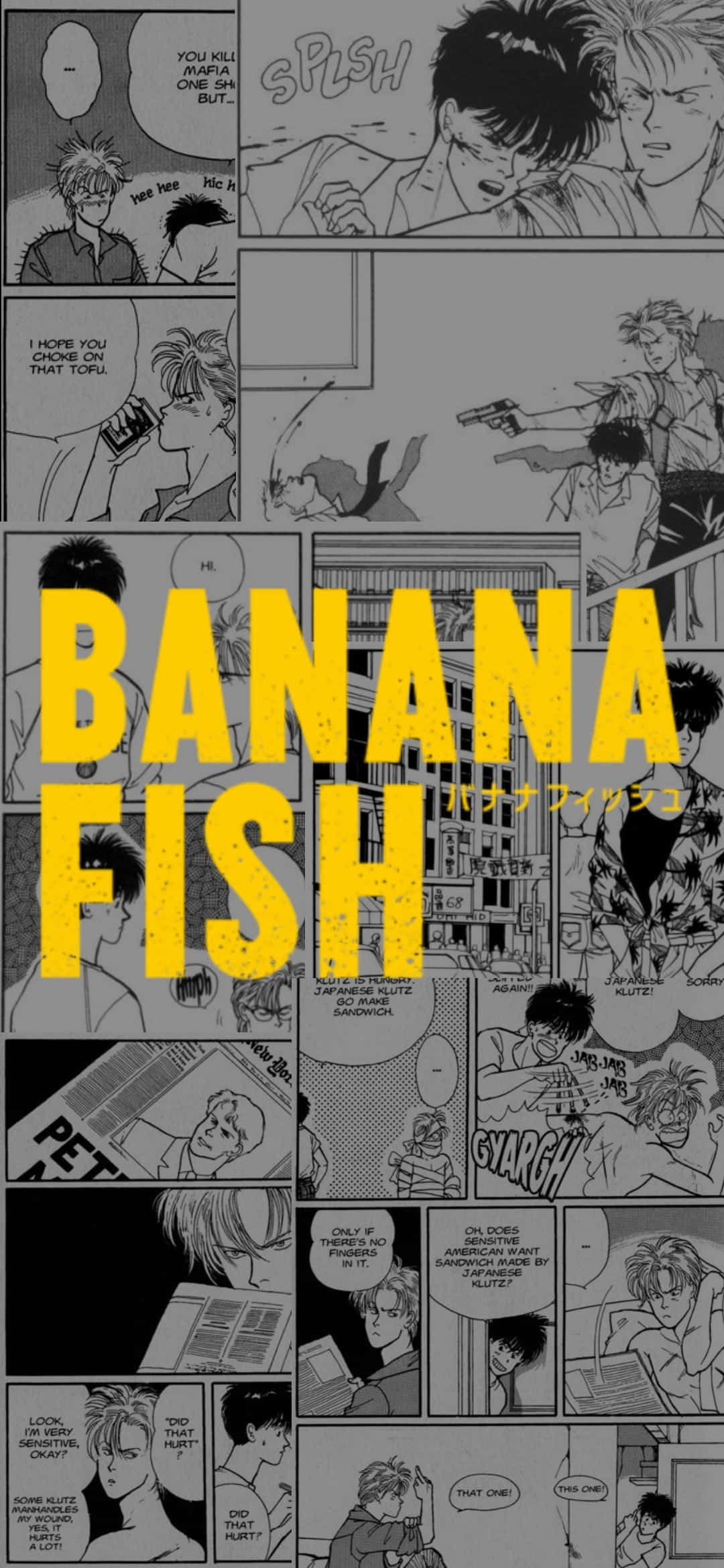 Dinamiese Duo in Aksie - Ash Lynx en Eiji Okumura van Banana Fish Muurpapier