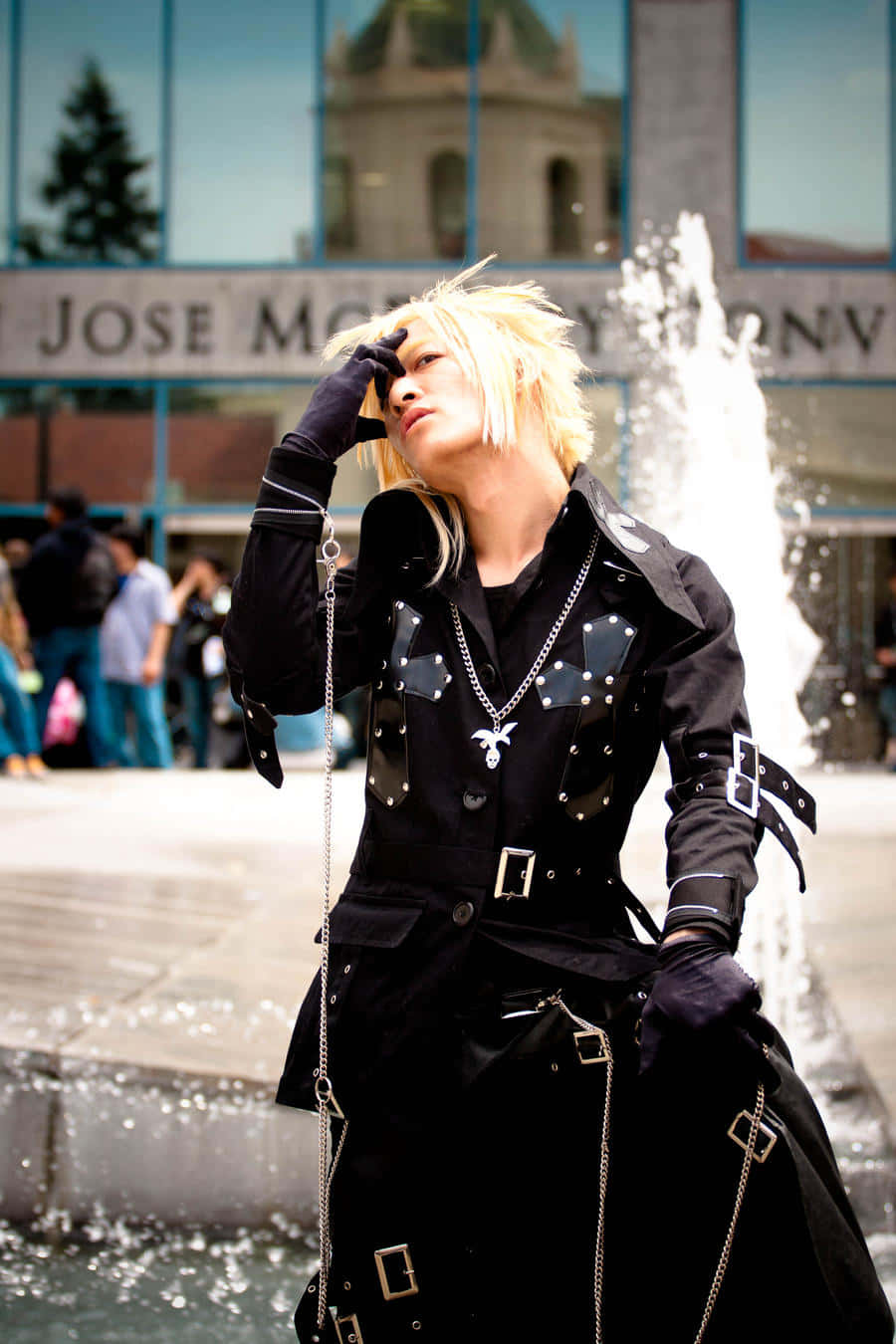 Dinamiese Visual Kei-orkes in Konsert Muurpapier