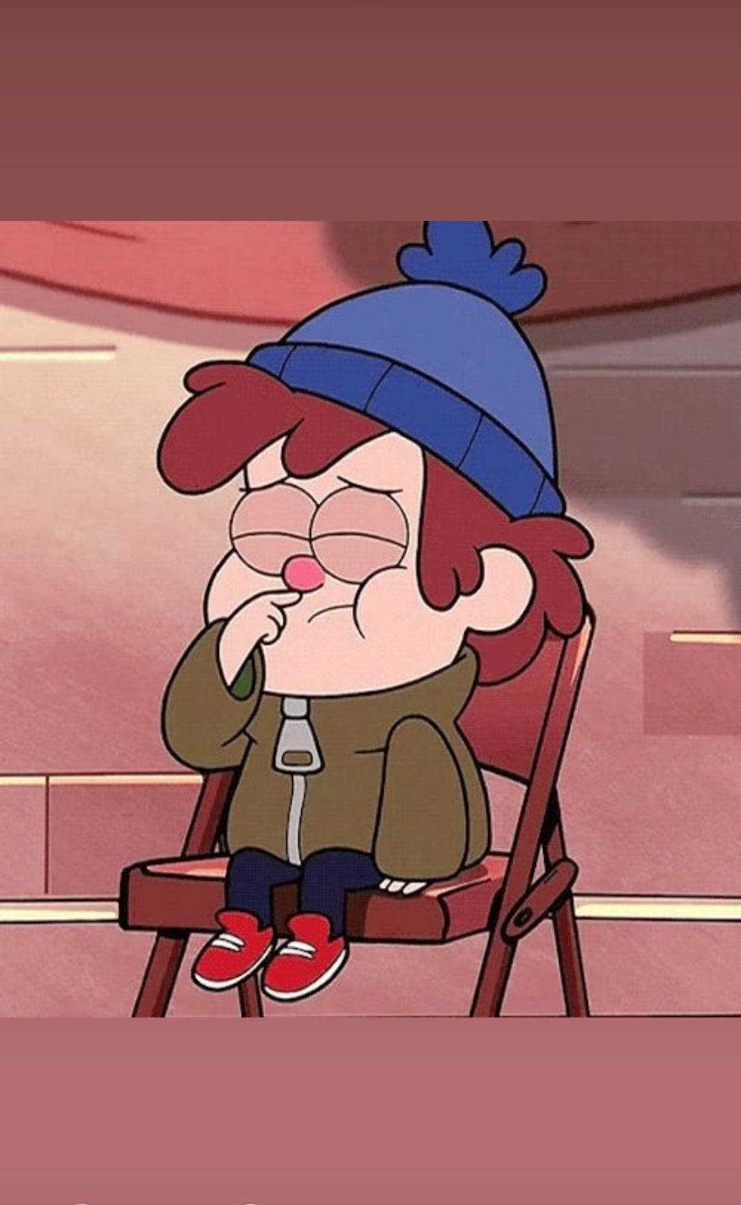 Dipper Pines Snotneus Roos Muurpapier