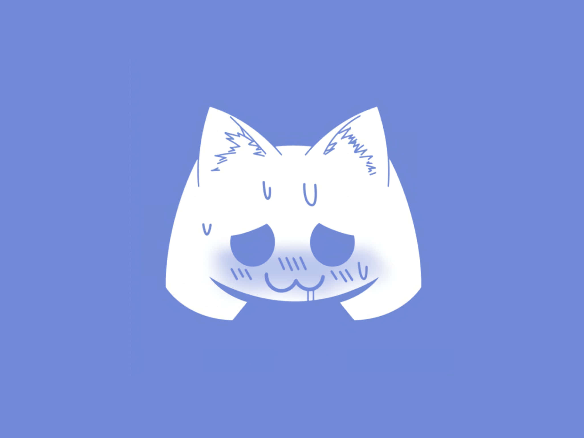 Discord-logo soos anime-kat Muurpapier