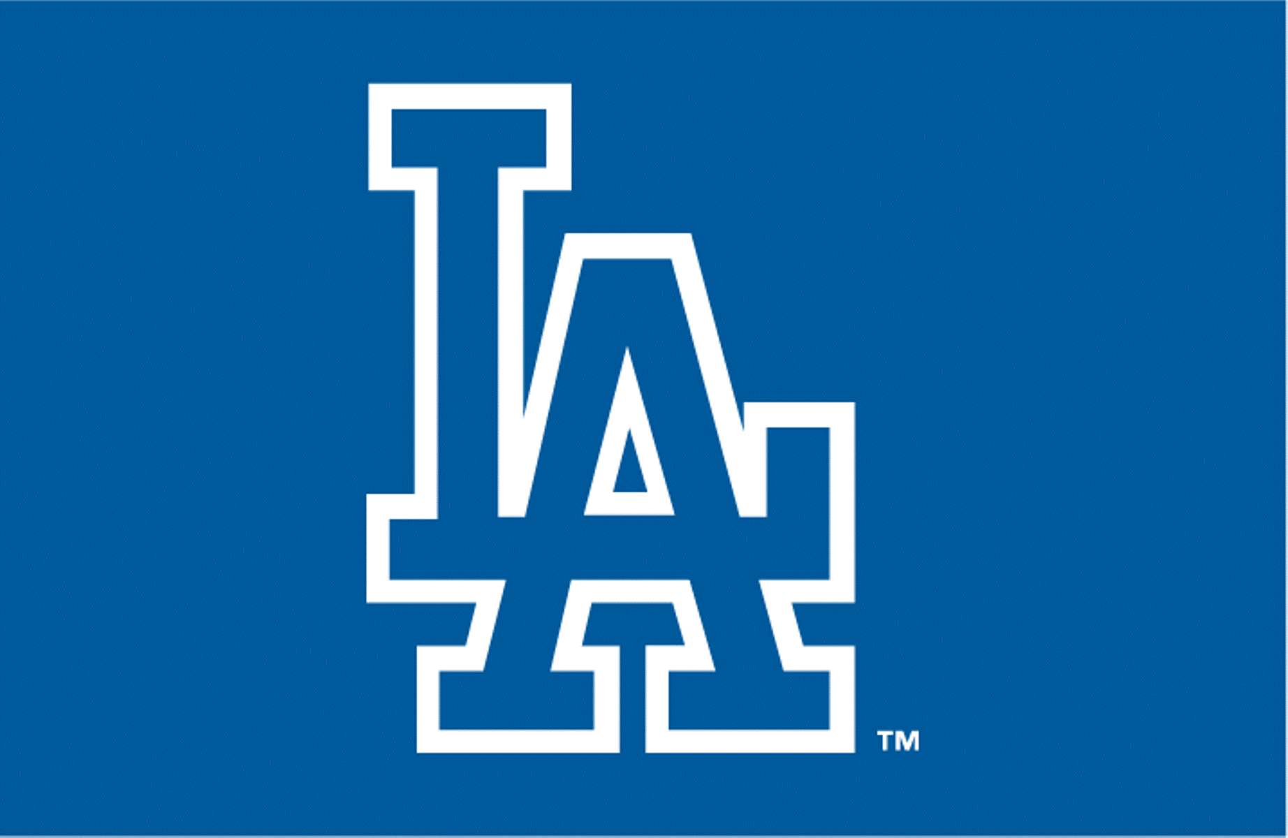 Dodgers Logo Blou Basies Muurpapier