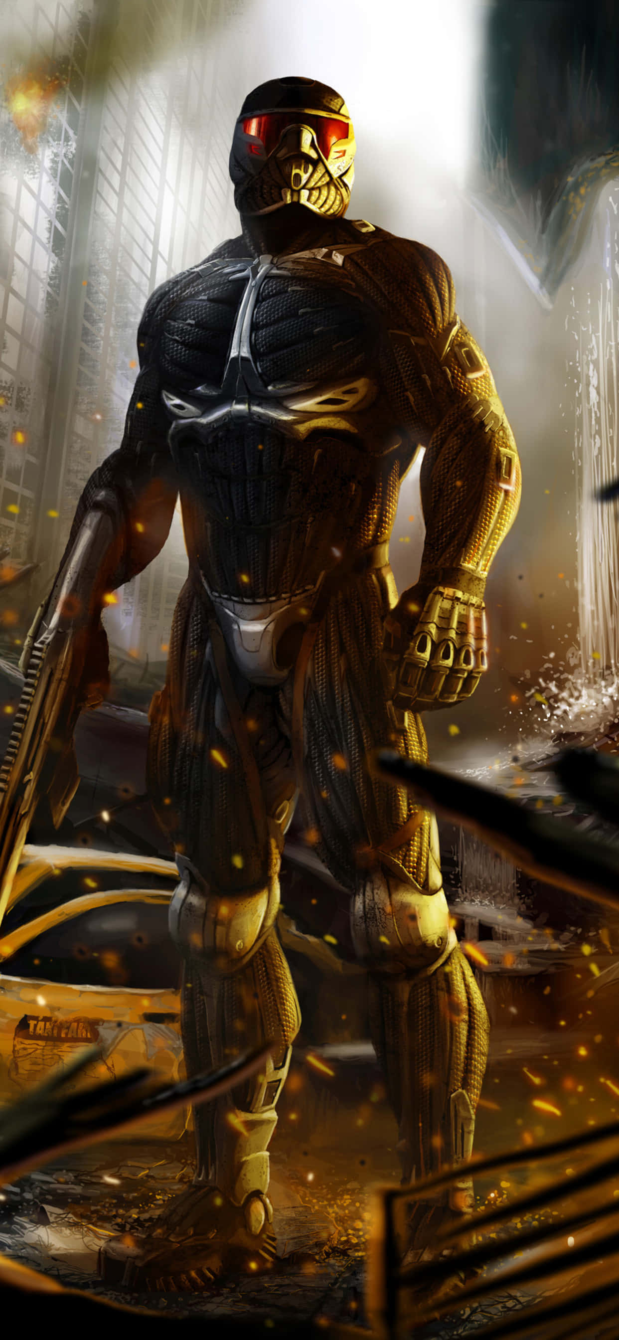 Dompel jouself in die visueel pragtige speletjie wêreld van Crysis Warhead met die nuwe iPhone Xs Max Muurpapier
