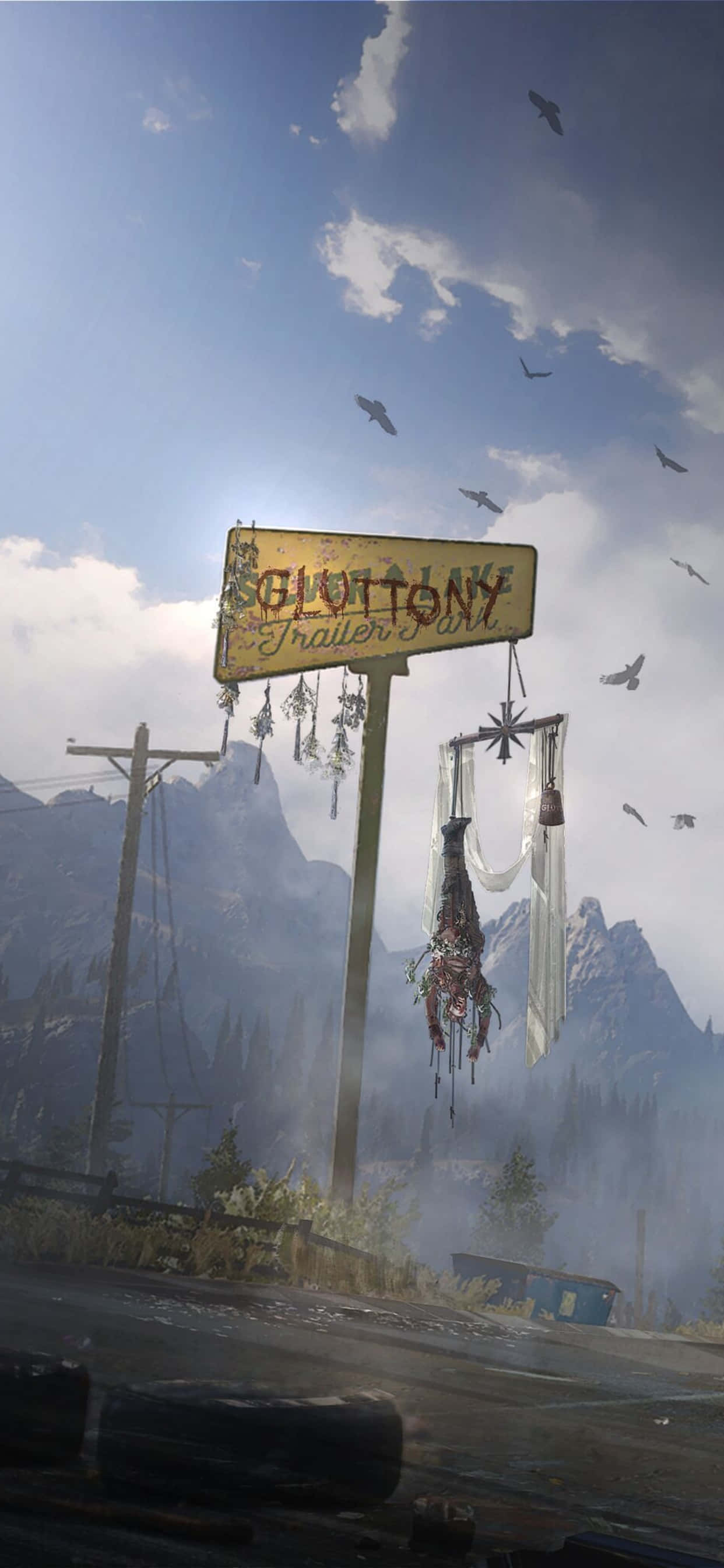 Dompel jouself in 'n wêreld van avontuur met 'n iPhone Xs Max en Far Cry 5. Muurpapier