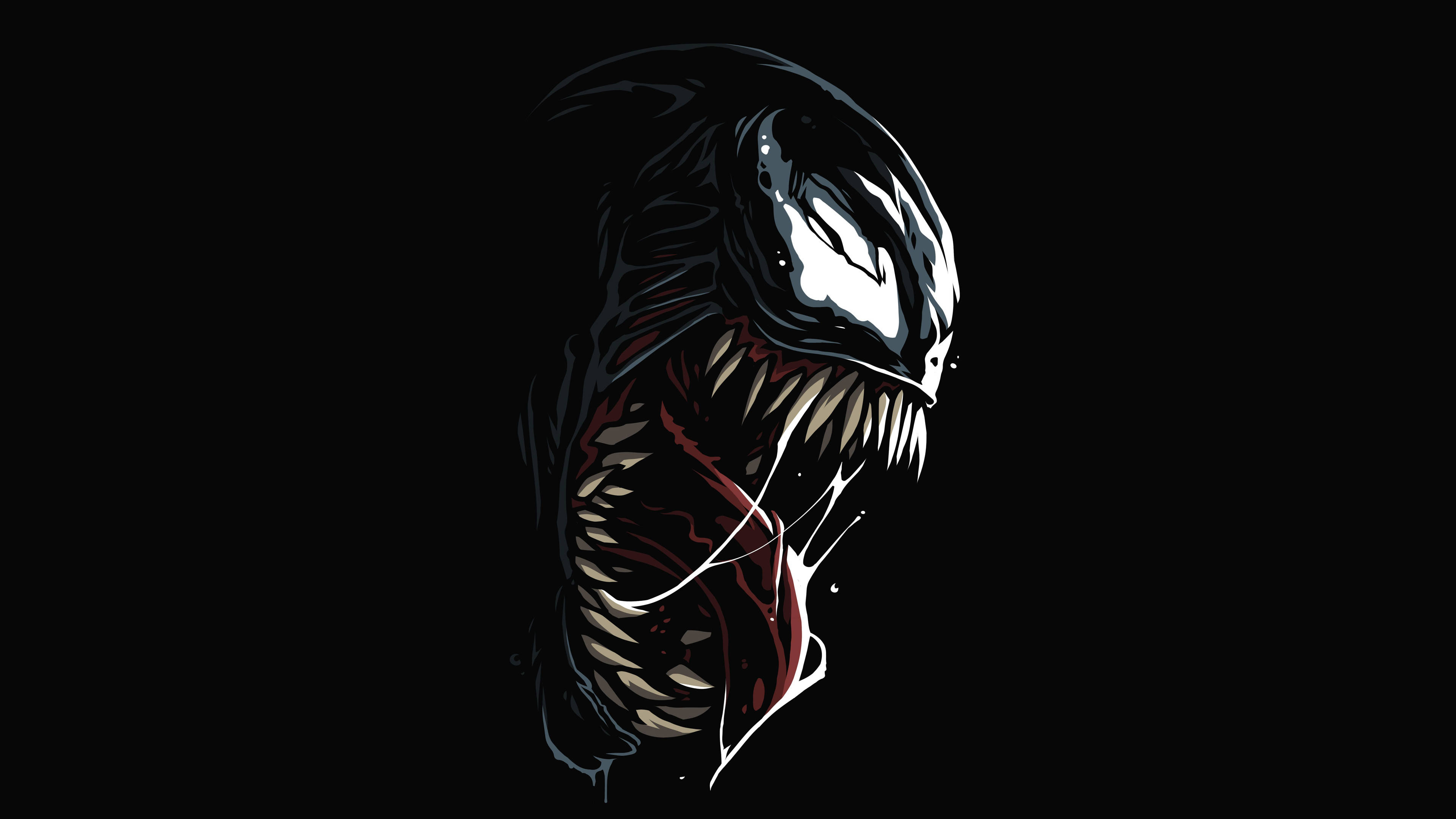 Donker 4K Ultra HD Venom Grafika Muurpapier