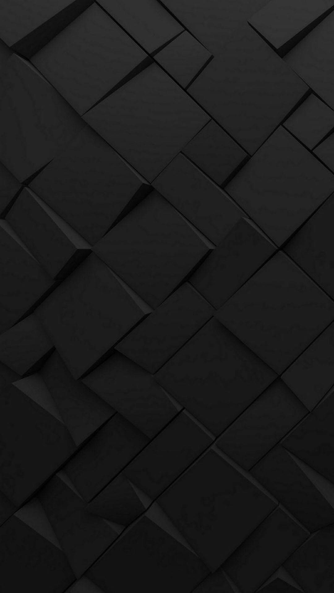 Donker Android 3D Abstrakte Kubuspatroon Muurpapier