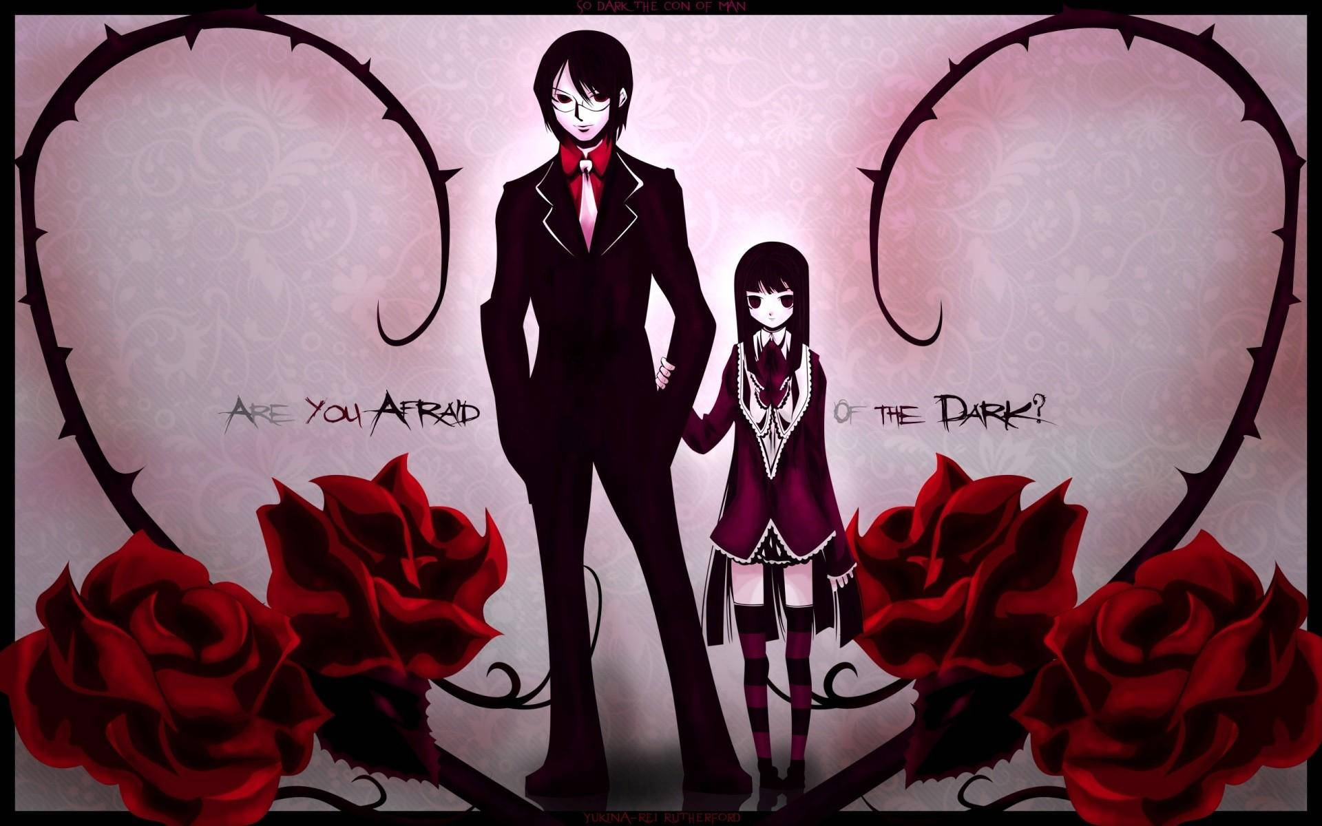 Donker Anime Bang Vir Die Donker Muurpapier