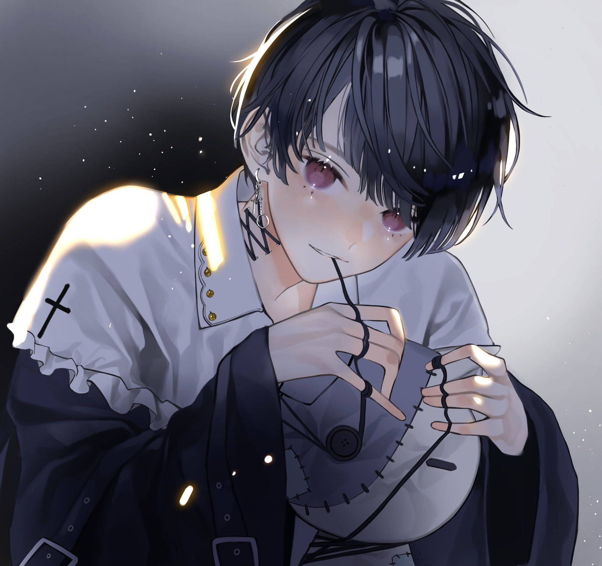 Donker Emo Seun Edgy Anime Profielfoto Muurpapier