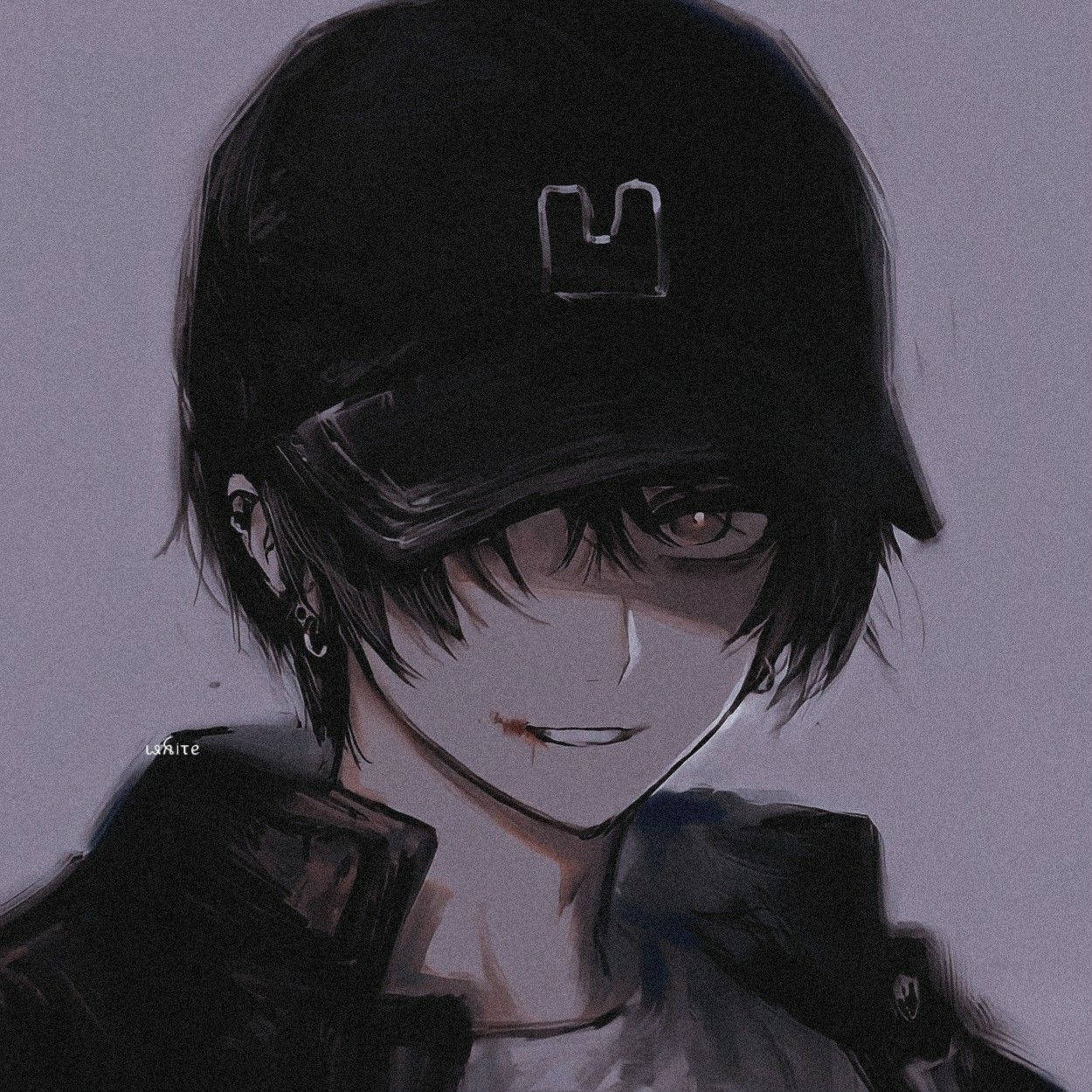 Donker Estetiese Edgy Anime Profielfoto Muurpapier