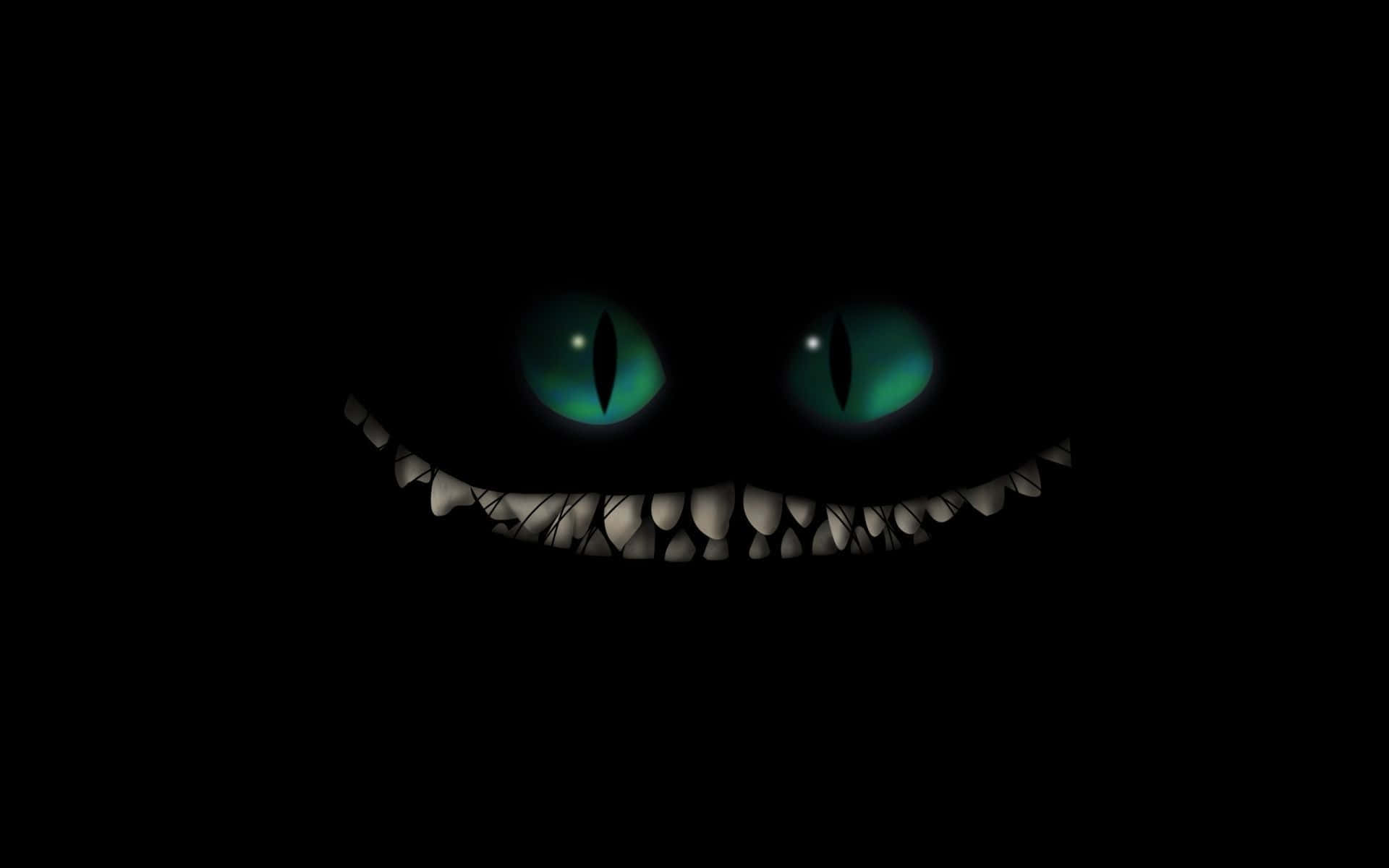 Donker Griezelige Cheshire Kat Muurpapier