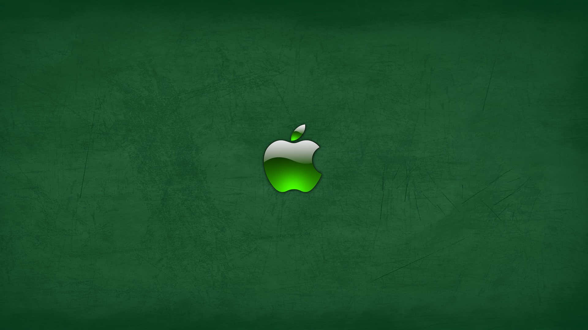 Donker Groen Logo HD Apple Agtergrond Muurpapier