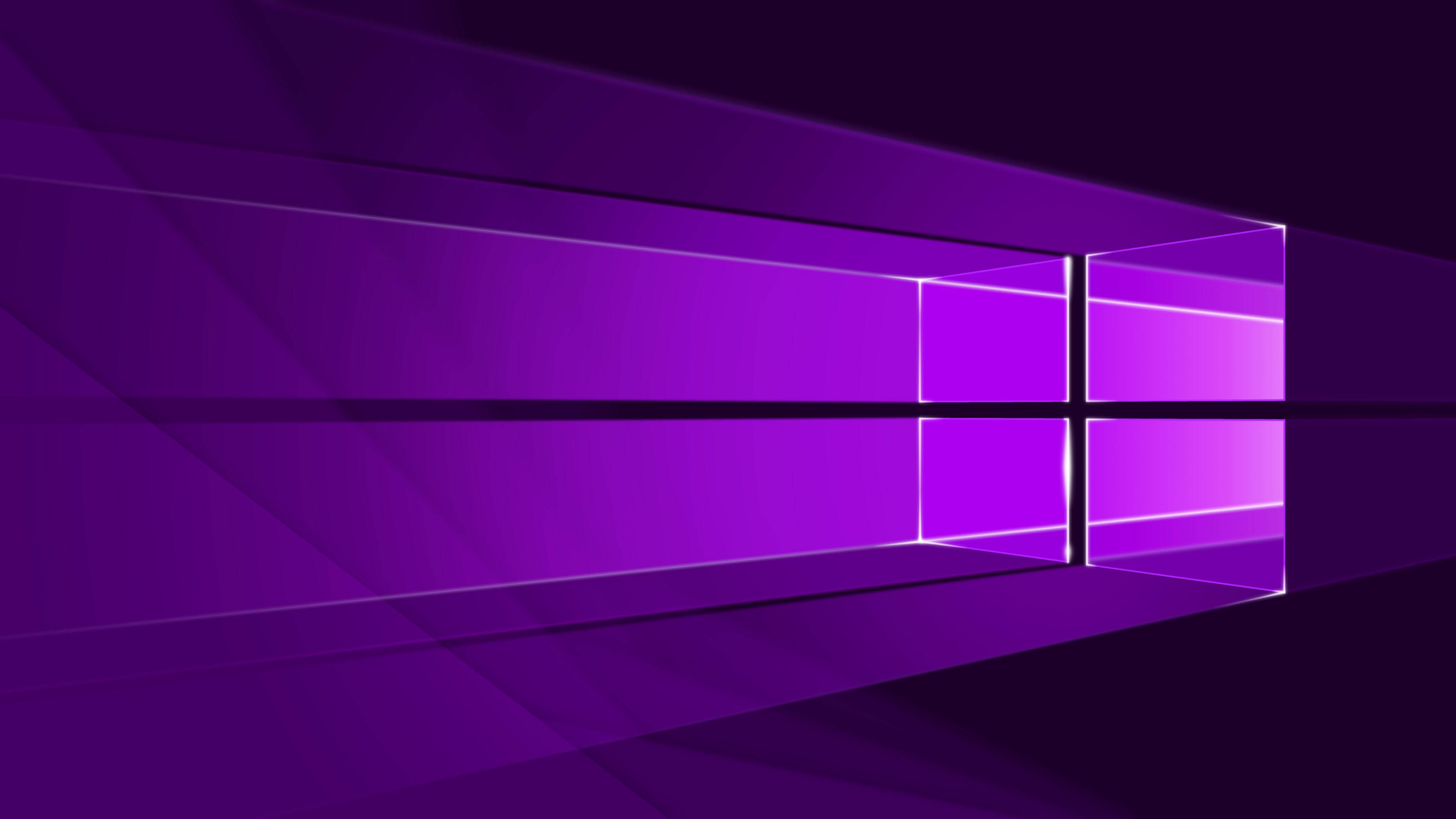 Donker Neon Pers Windows-logo Muurpapier