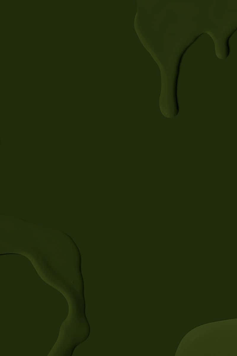 Donker Olyfgroen Agtergrond met Druipende Effek Muurpapier