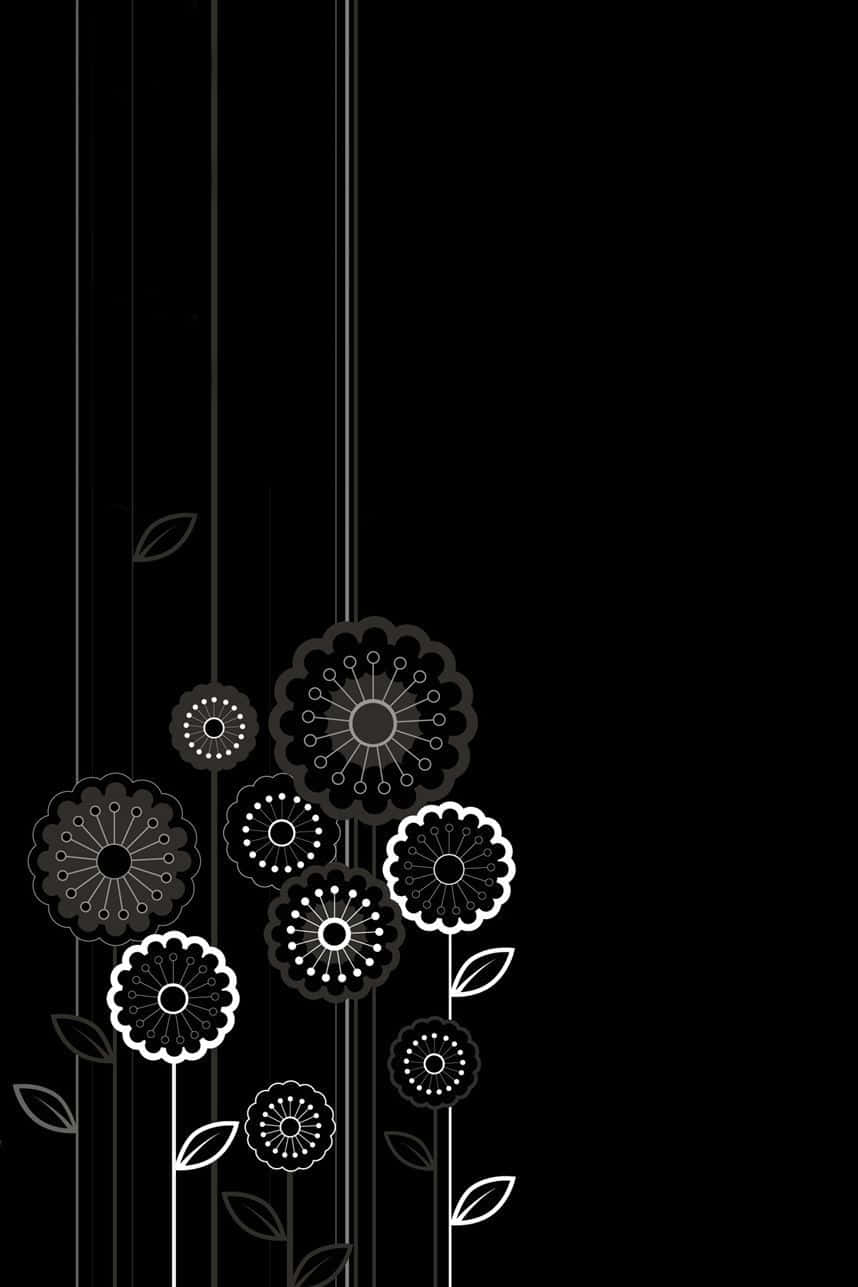 Donker Oulike Blomme iPad Muurpapier