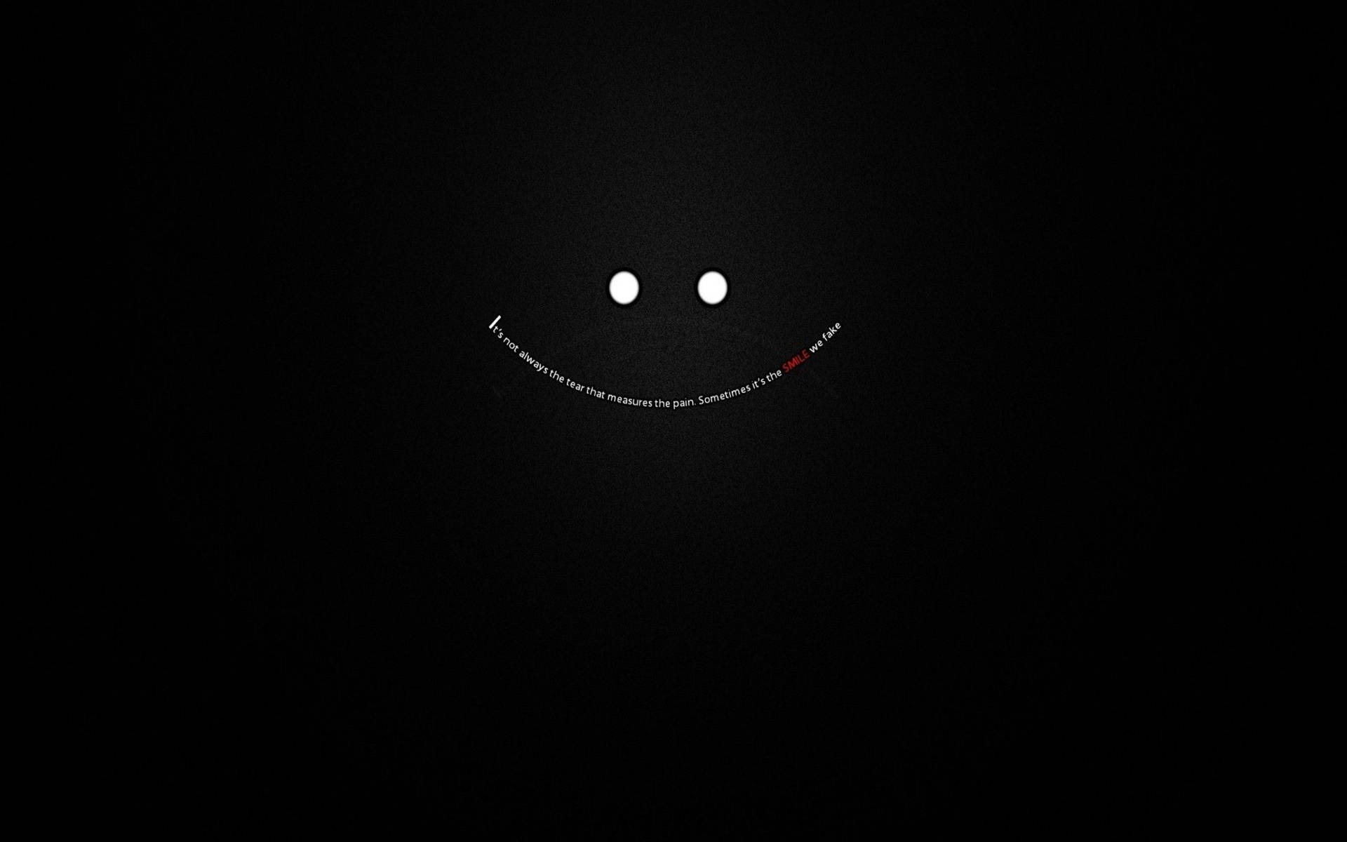 Donker Skootrekenaar Glimlaggie Met Aanhalings Muurpapier