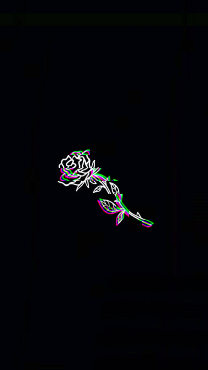 Donker Trippy Roos Muurpapier