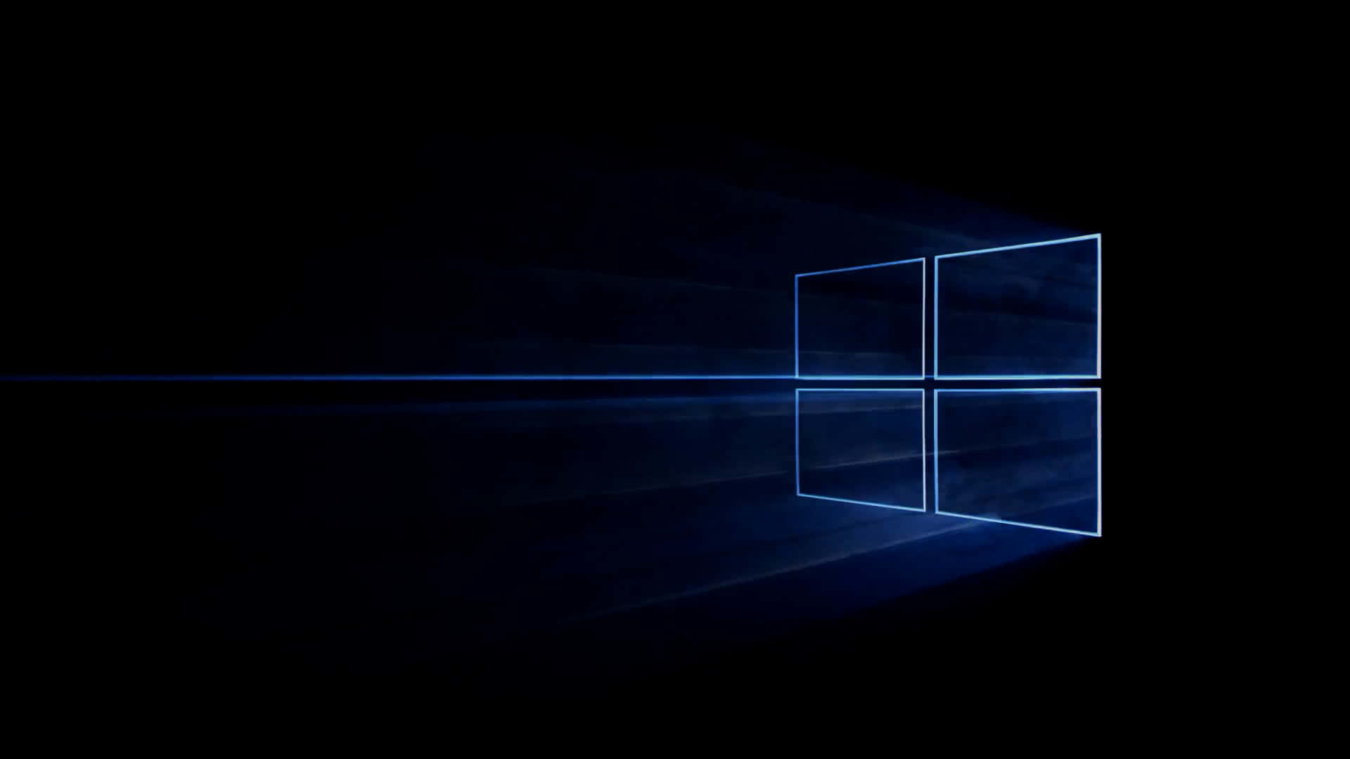 Donkerblou Windows 10-agtergrond Muurpapier