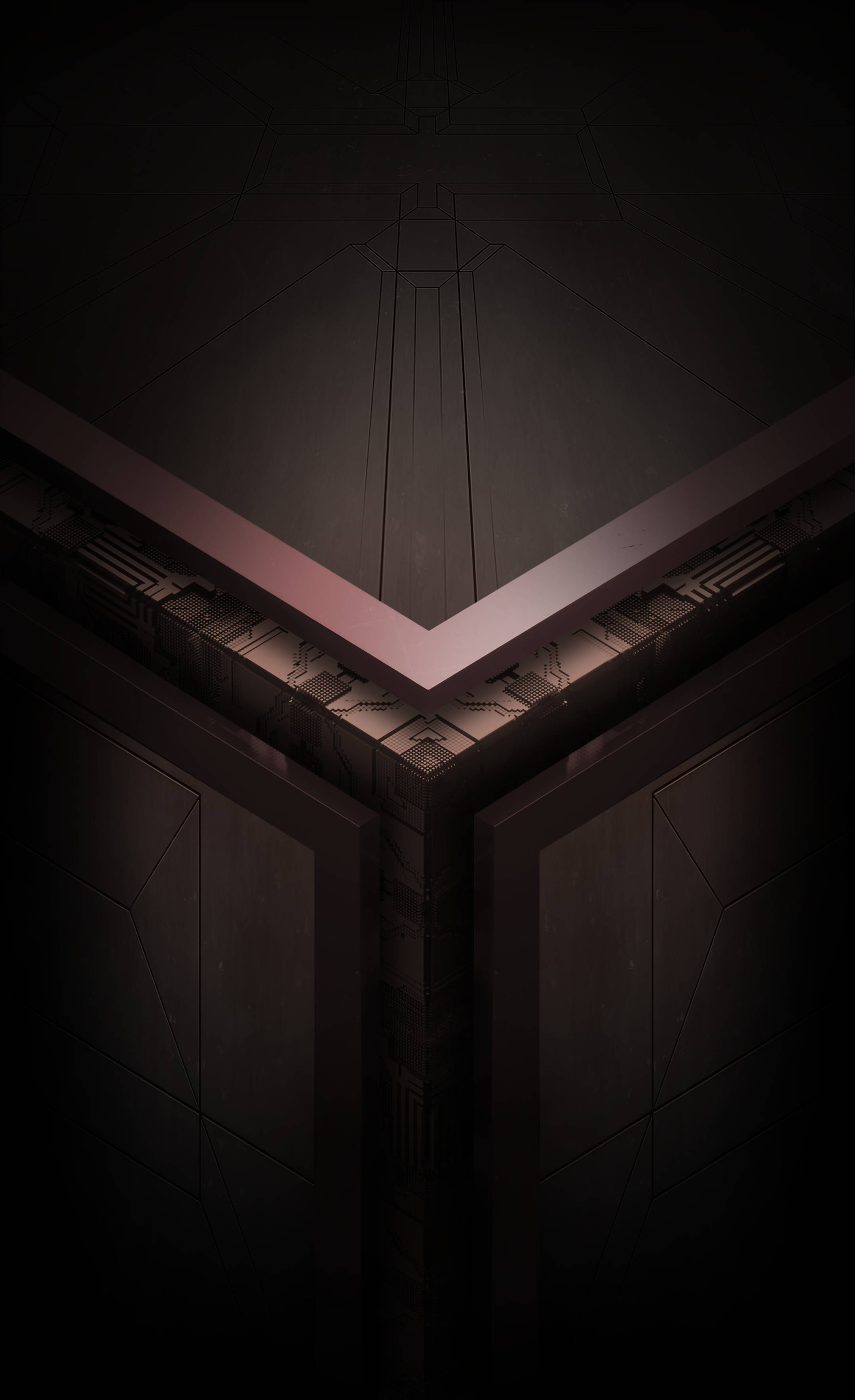 Donkergrys Asus ROG-foon Muurpapier