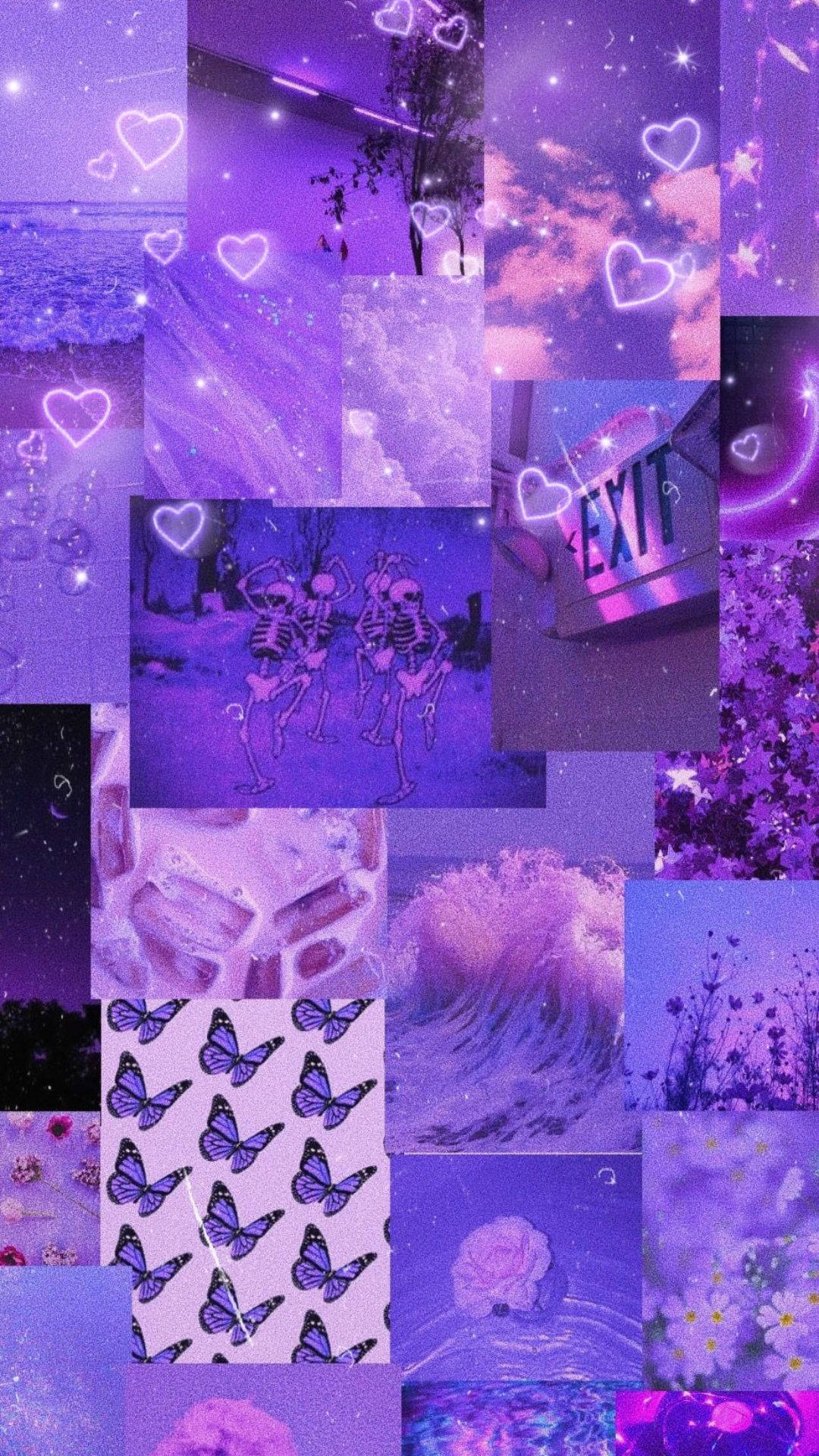 Donkerpers Estetiese Glitter Muurpapier