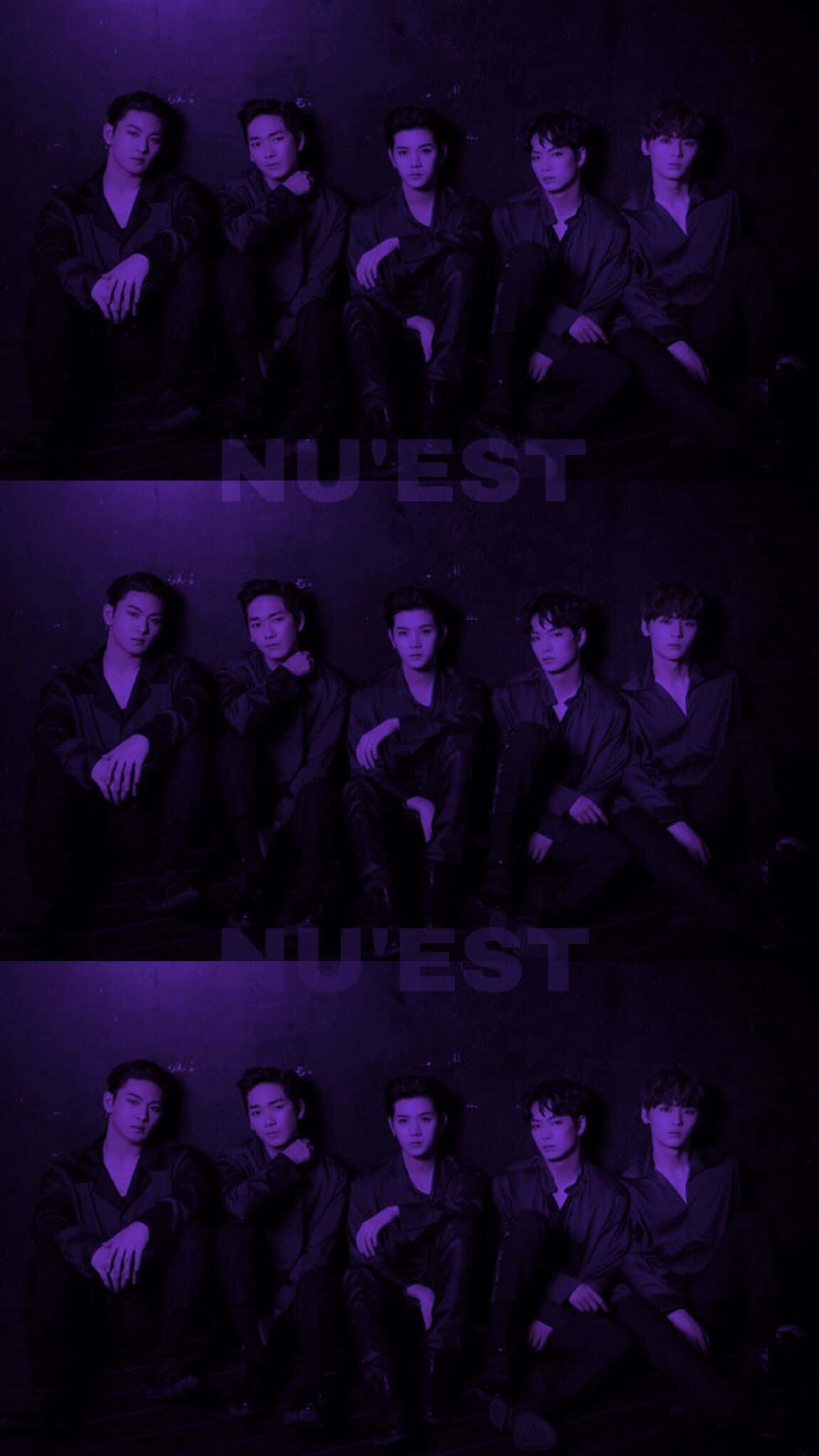 Donkerpers Nuest Kpop Groep Muurpapier