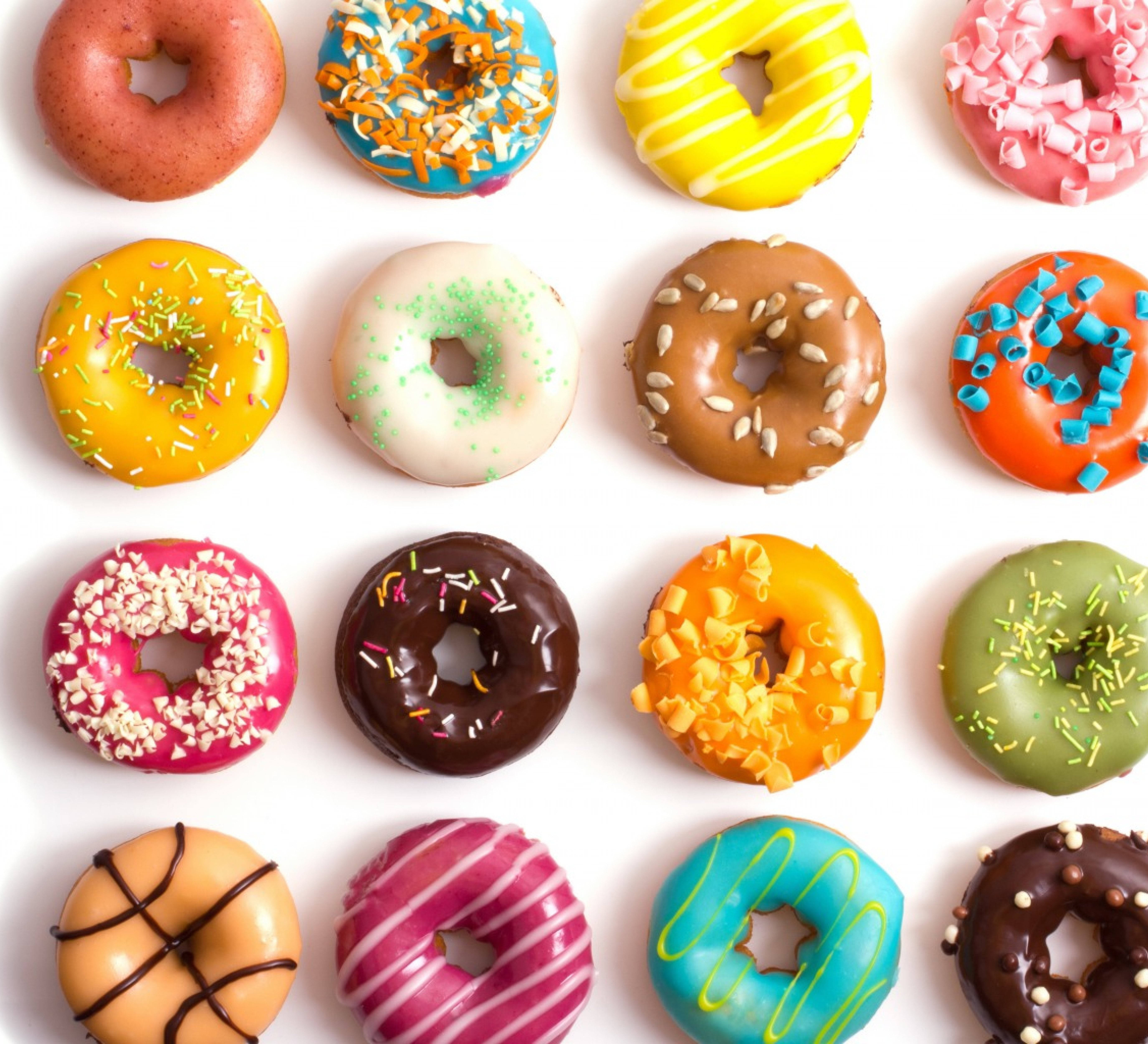 Donuts Estetiese Patroon Muurpapier