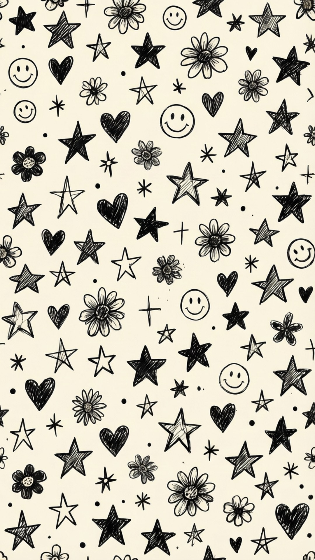 Doodle Patroon Muurpapier