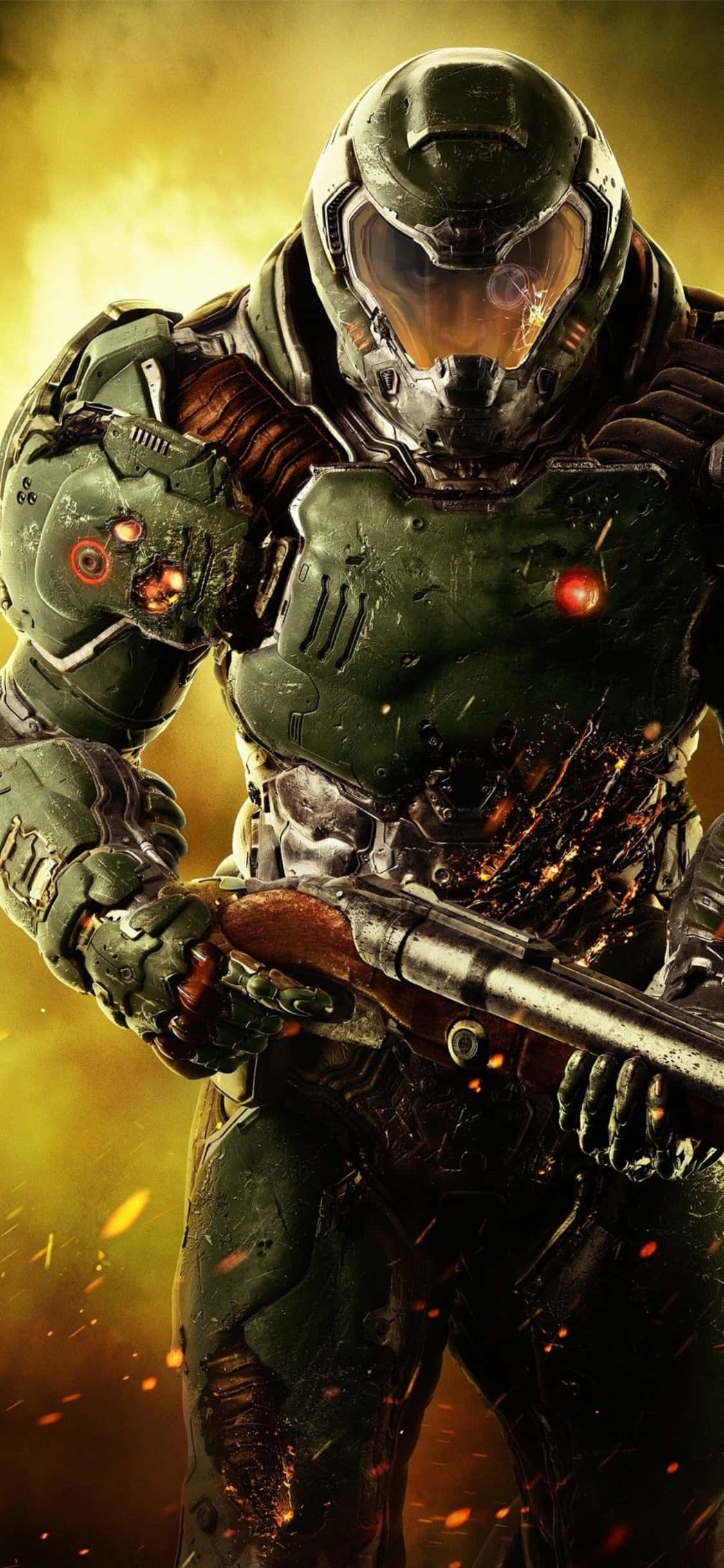 Hou Wapen Doom iPhone Xs Agtergrond Muurpapier