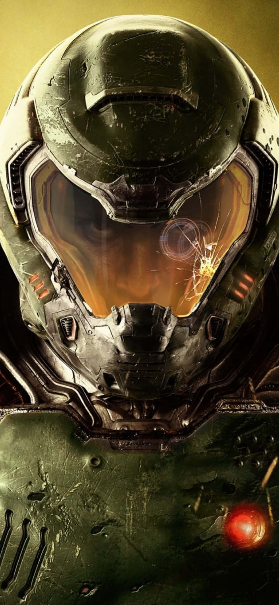 Doomguy Helm iPhone Xs Doom Agtergrond Muurpapier